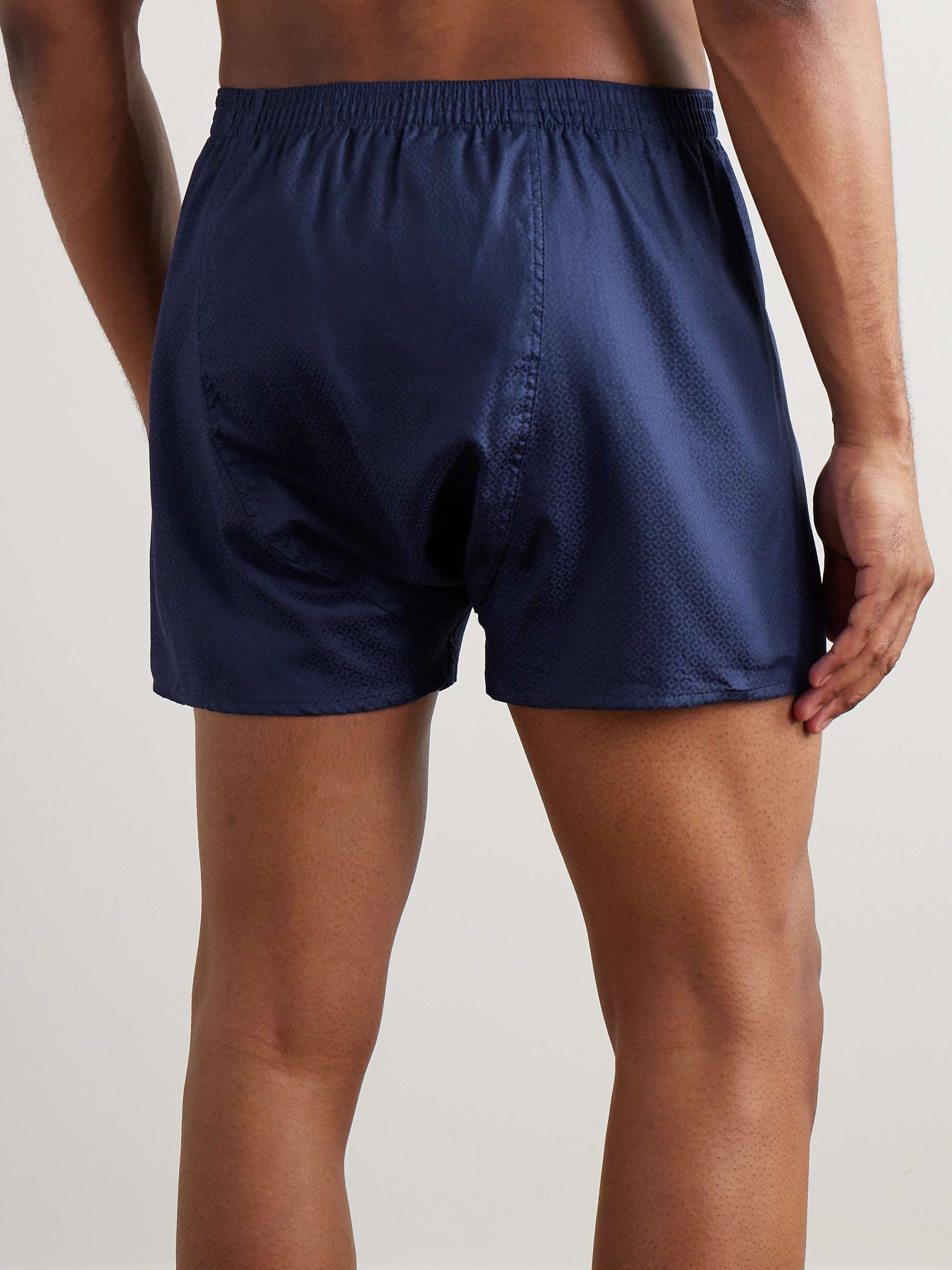 Lombard Cotton-Jacquard Boxer Shorts view