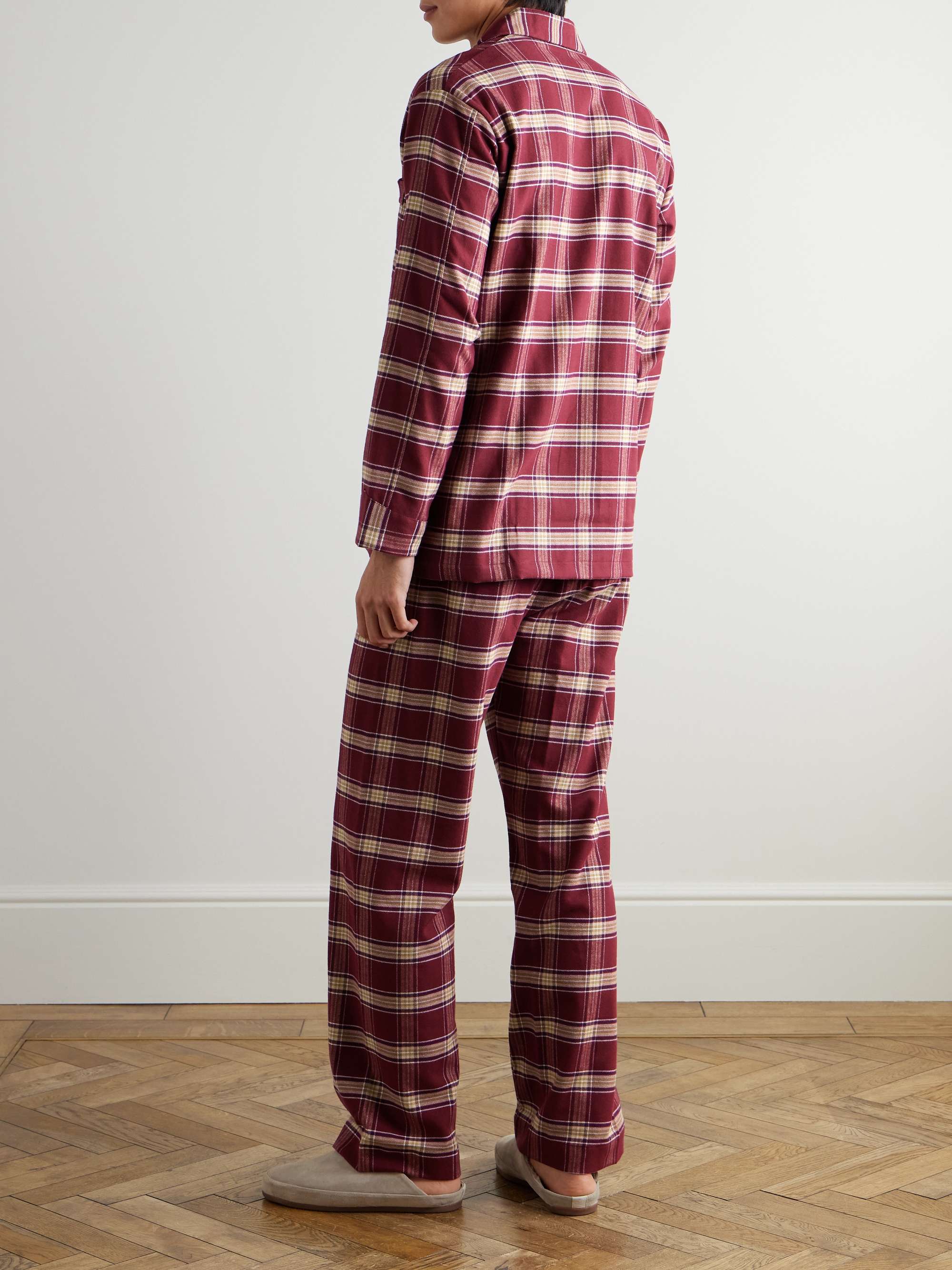 Kelburn 48 Checked Cotton-Flannel Pyjama Set view