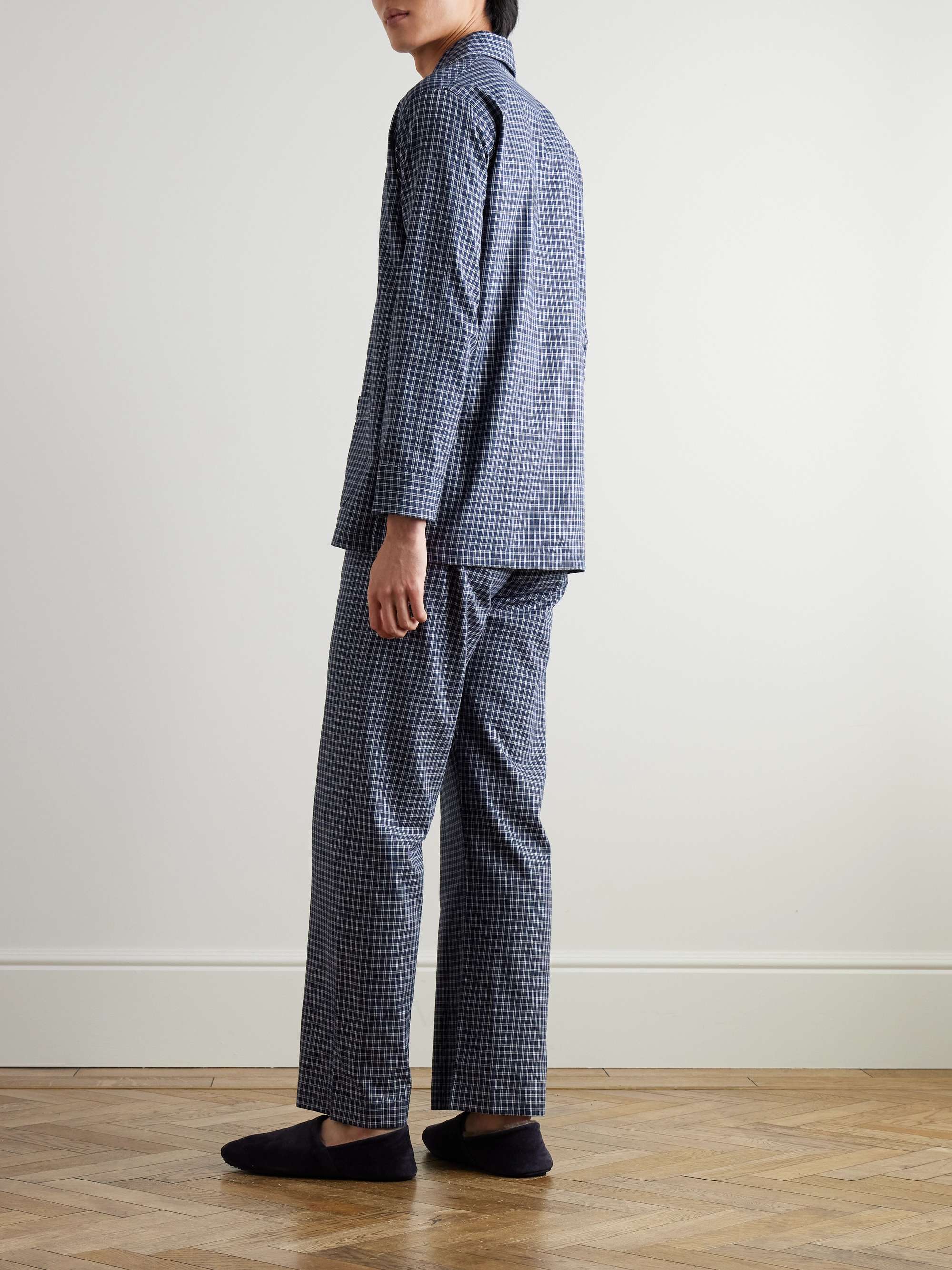 Braemar Checked Cotton-Flannel Pyjama Set view