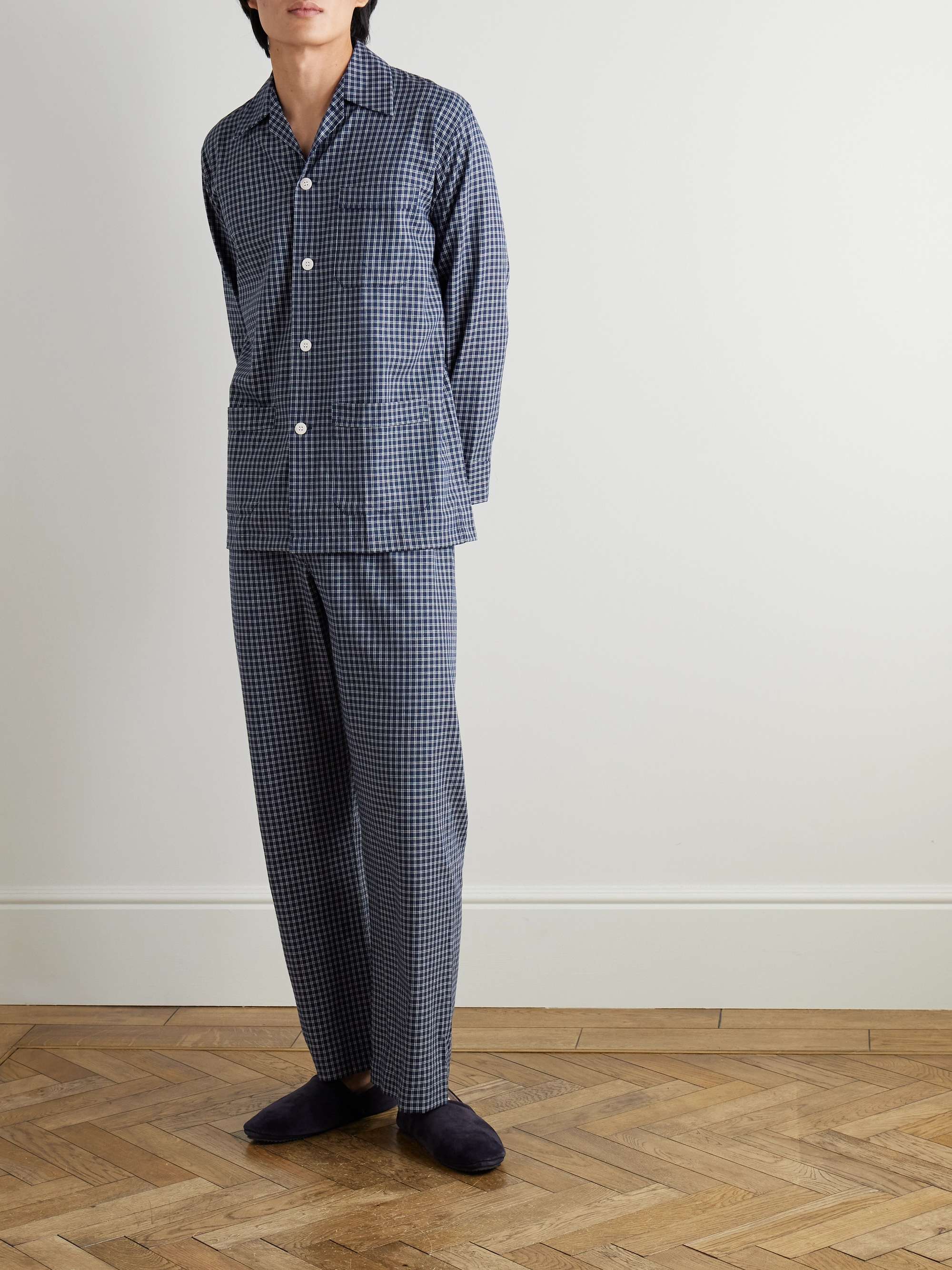 Braemar Checked Cotton-Flannel Pyjama Set view