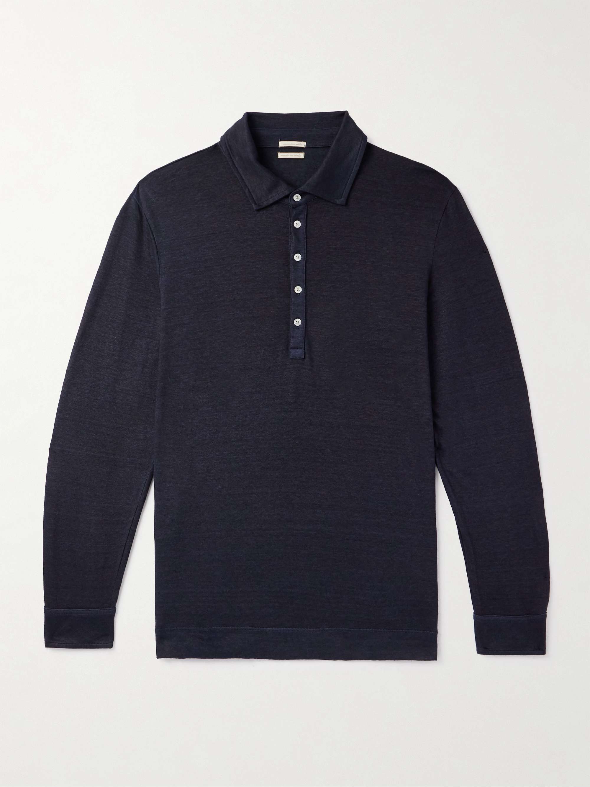 Raya Linen and Cotton-Blend Polo Shirt view