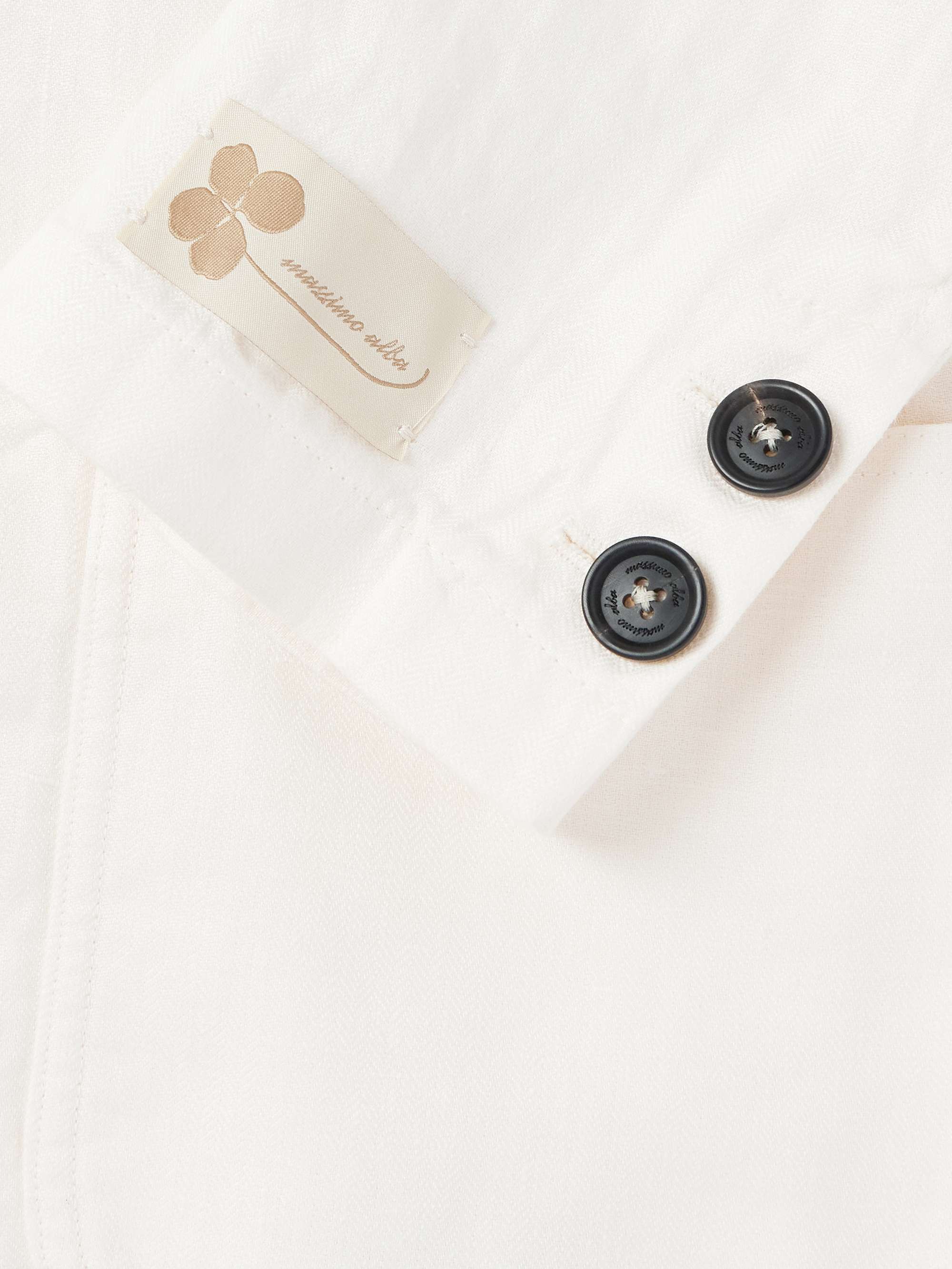 Baglietto Unstructured Herringbone Linen Blazer view
