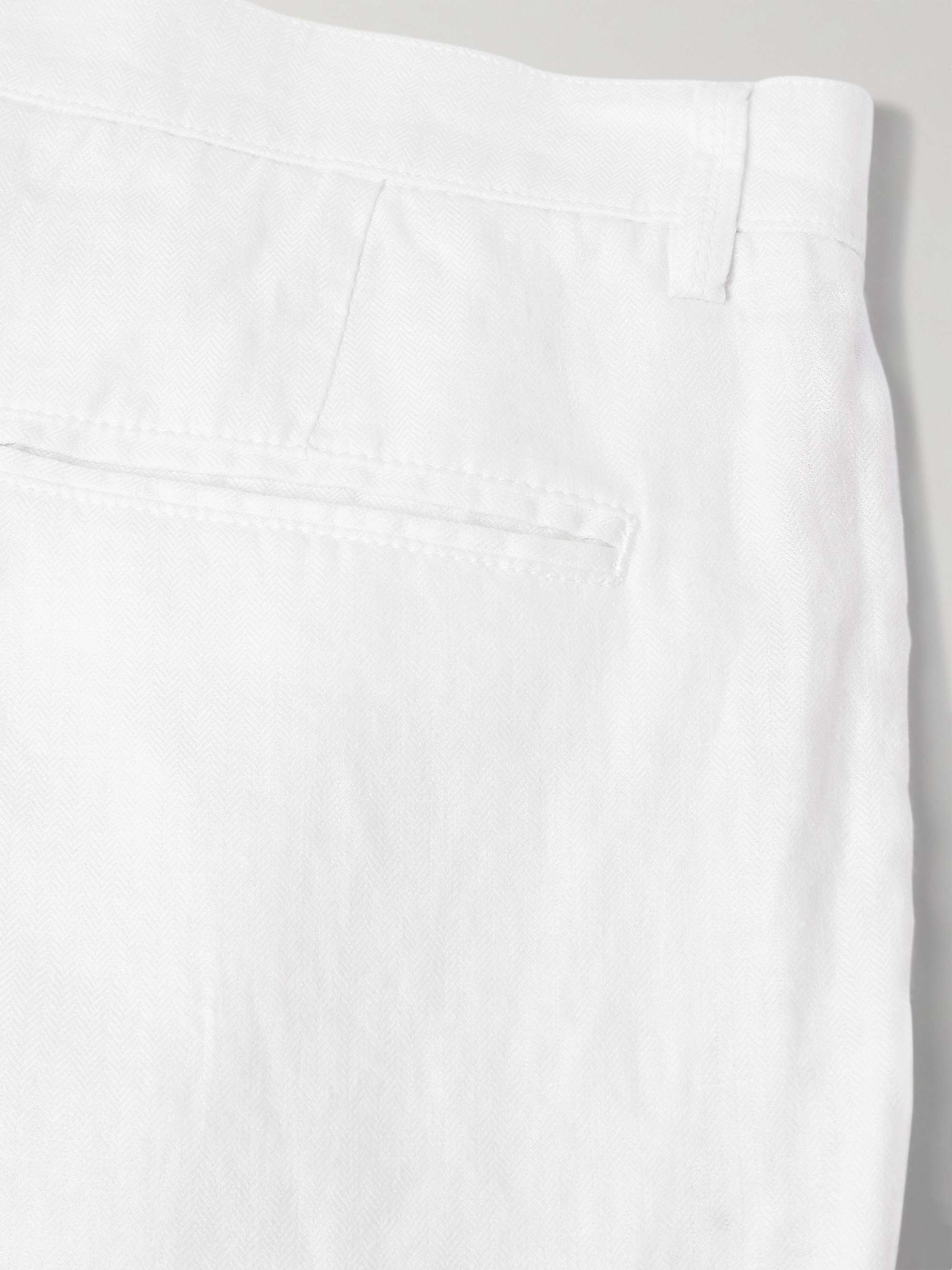 Cliff Straight-Leg Pleated Linen Bermuda Shorts view