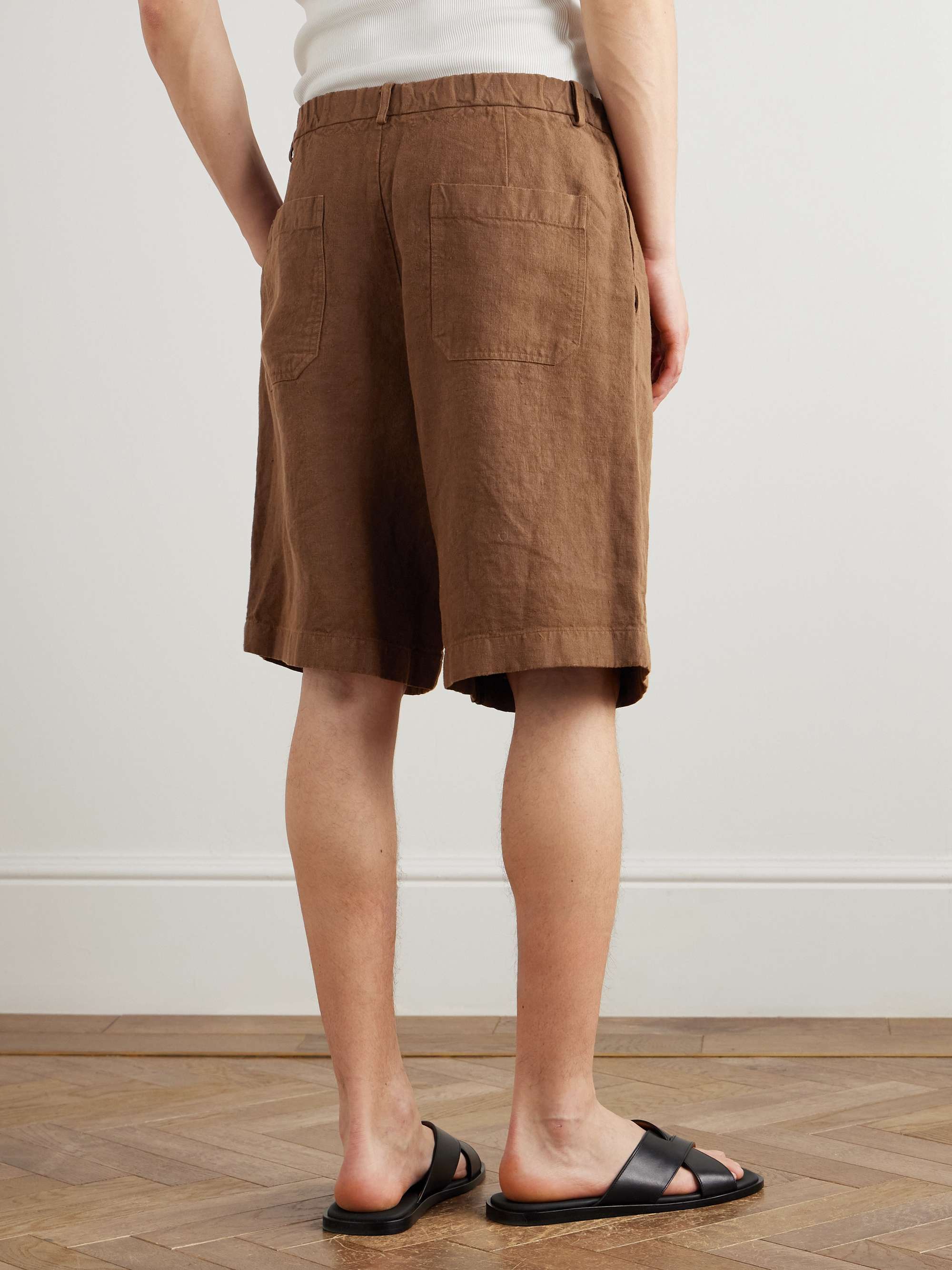 Wide-Leg Linen Shorts view