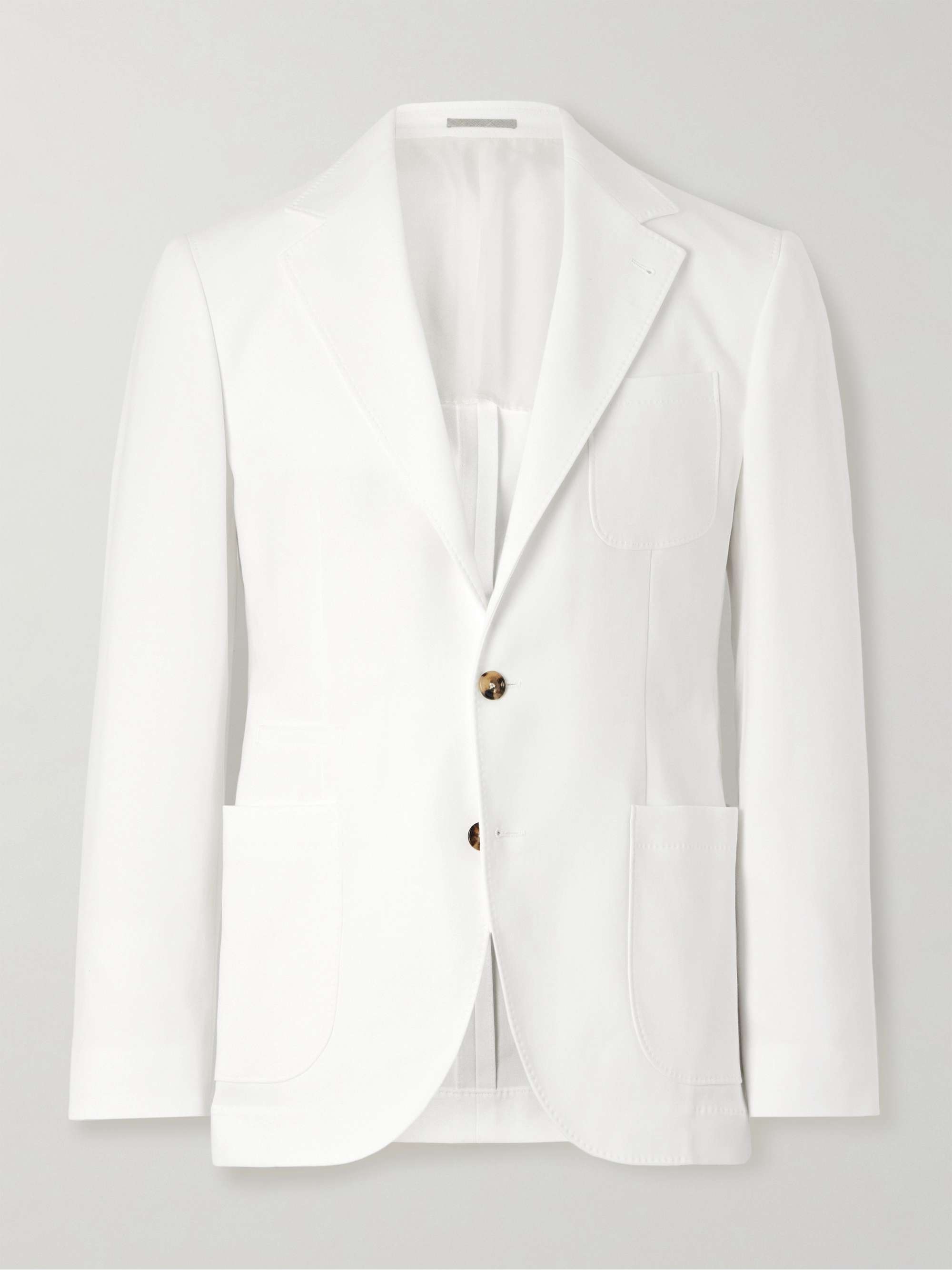 Slim-Fit Cotton-Twill Suit Jacket view