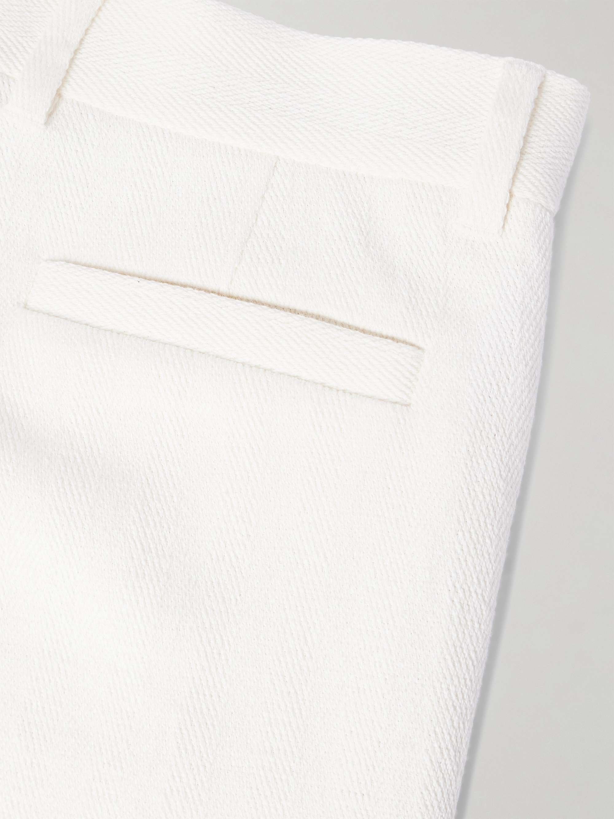 Straight-Leg Herringbone Cotton and Linen-Blend Bermuda Shorts view