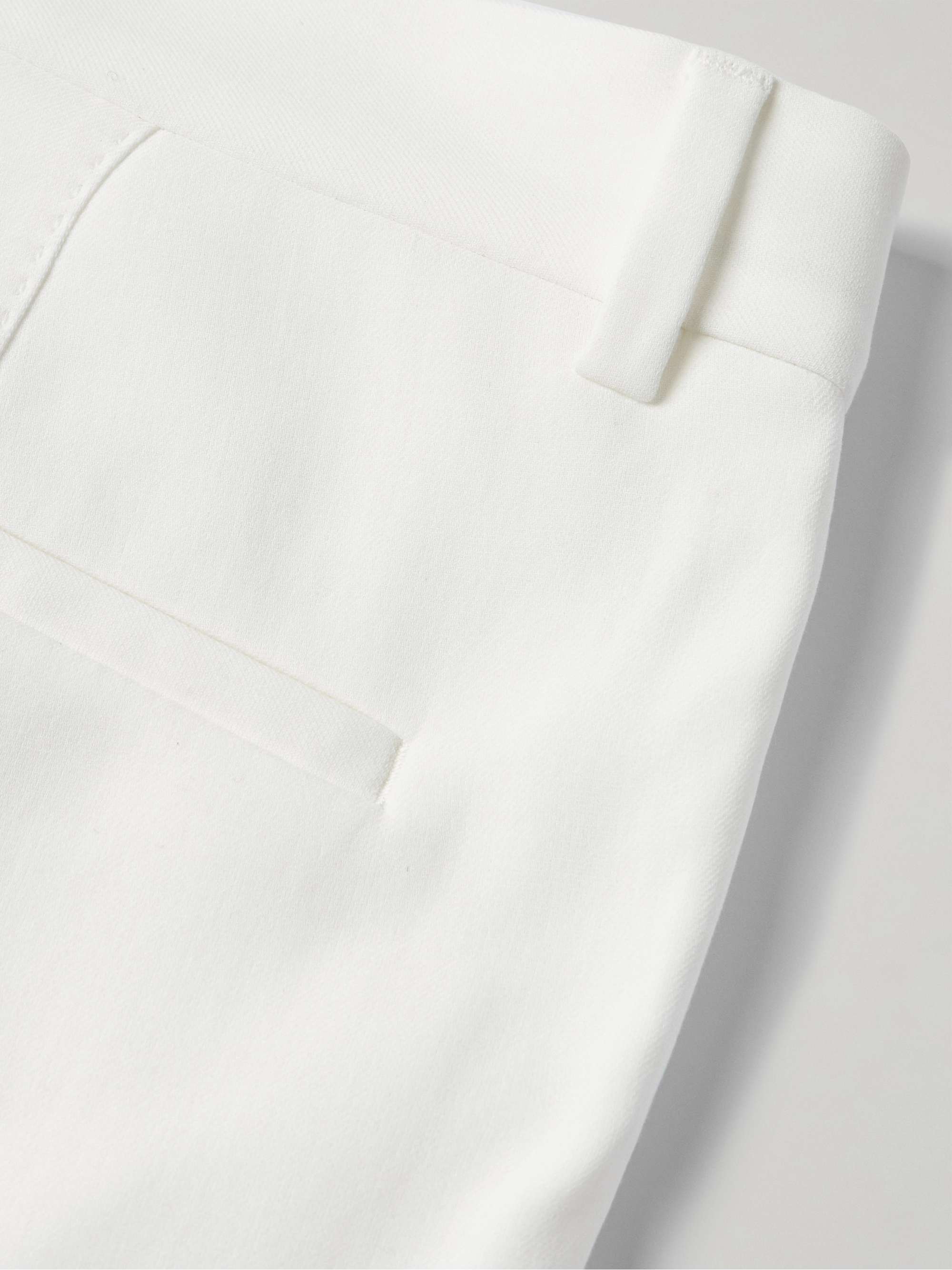 Slim-Fit Pleated Cotton-Twill Suit Trousers view