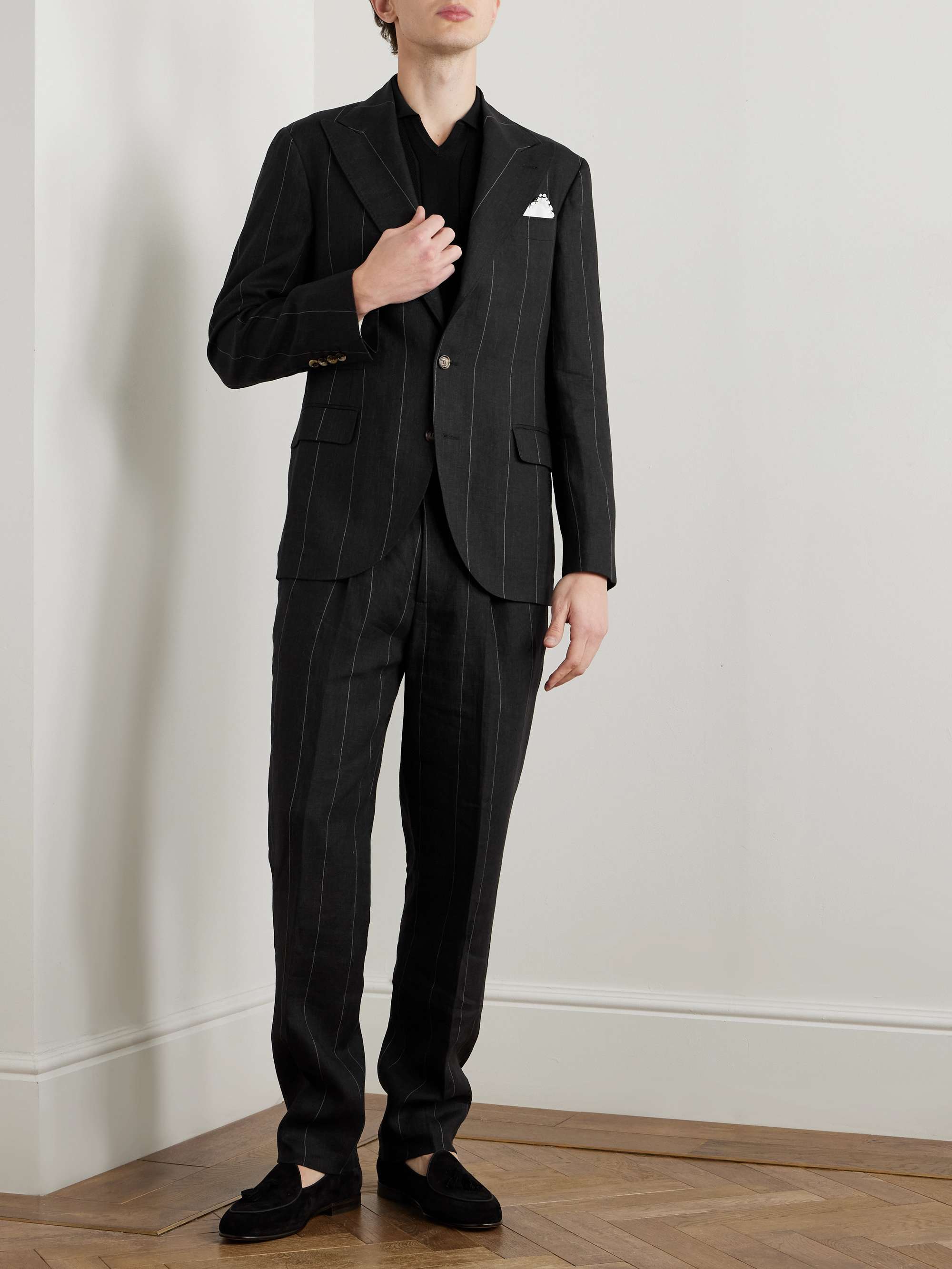Pinstriped Linen Suit Jacket view