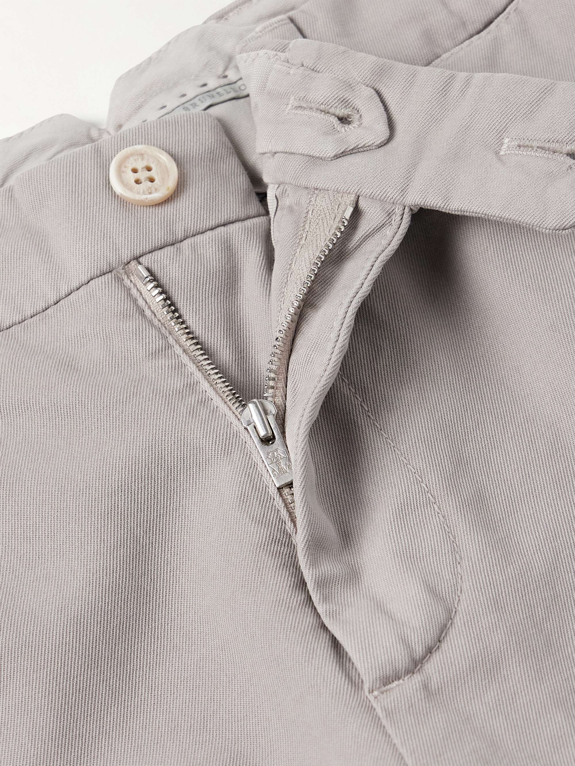 Slim-Fit Straight-Leg Cotton-Twill Chinos view