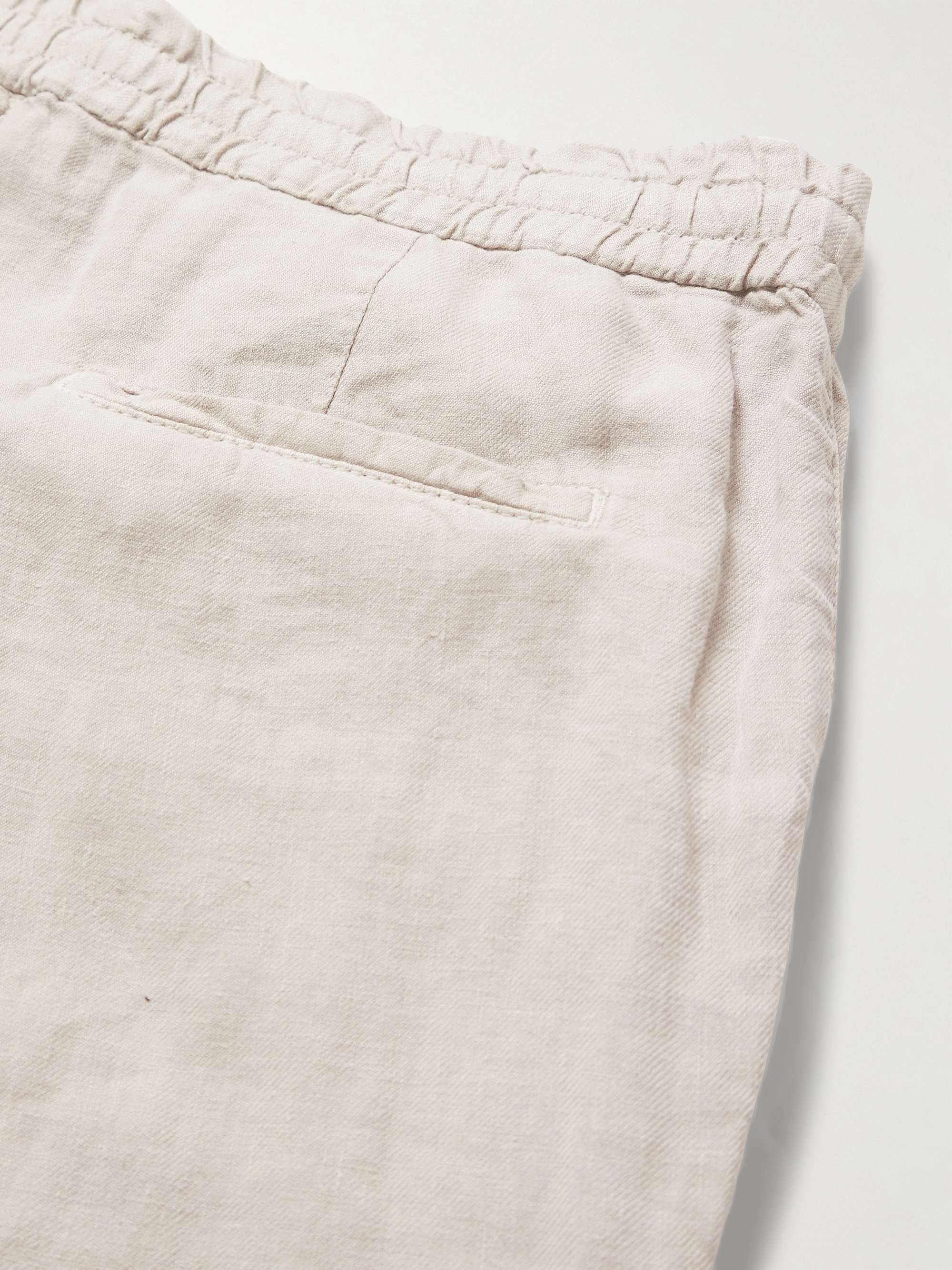 Straight-Leg Linen Drawstring Trousers view