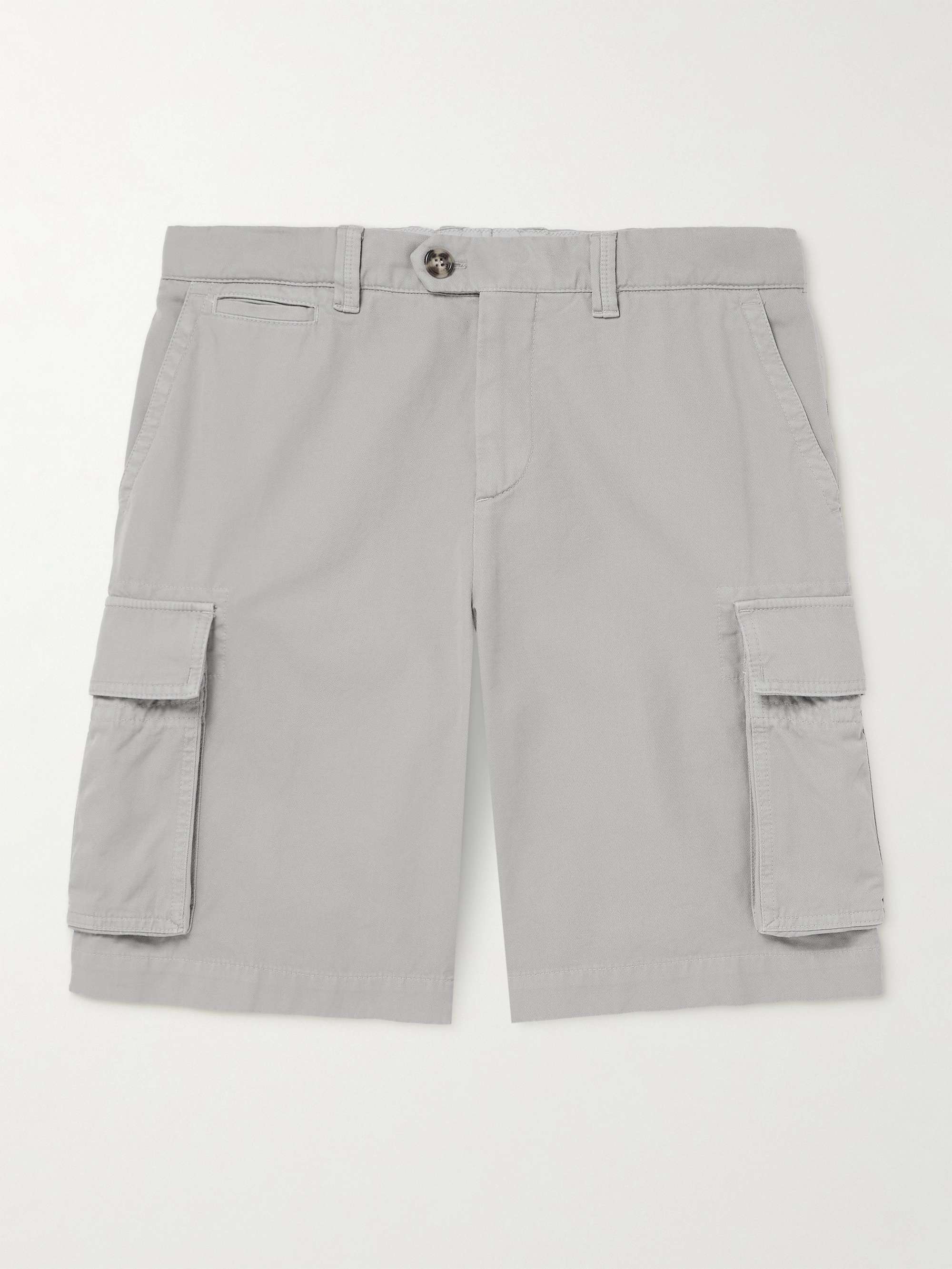 Straight-Leg Cotton-Gabardine Cargo Shorts view