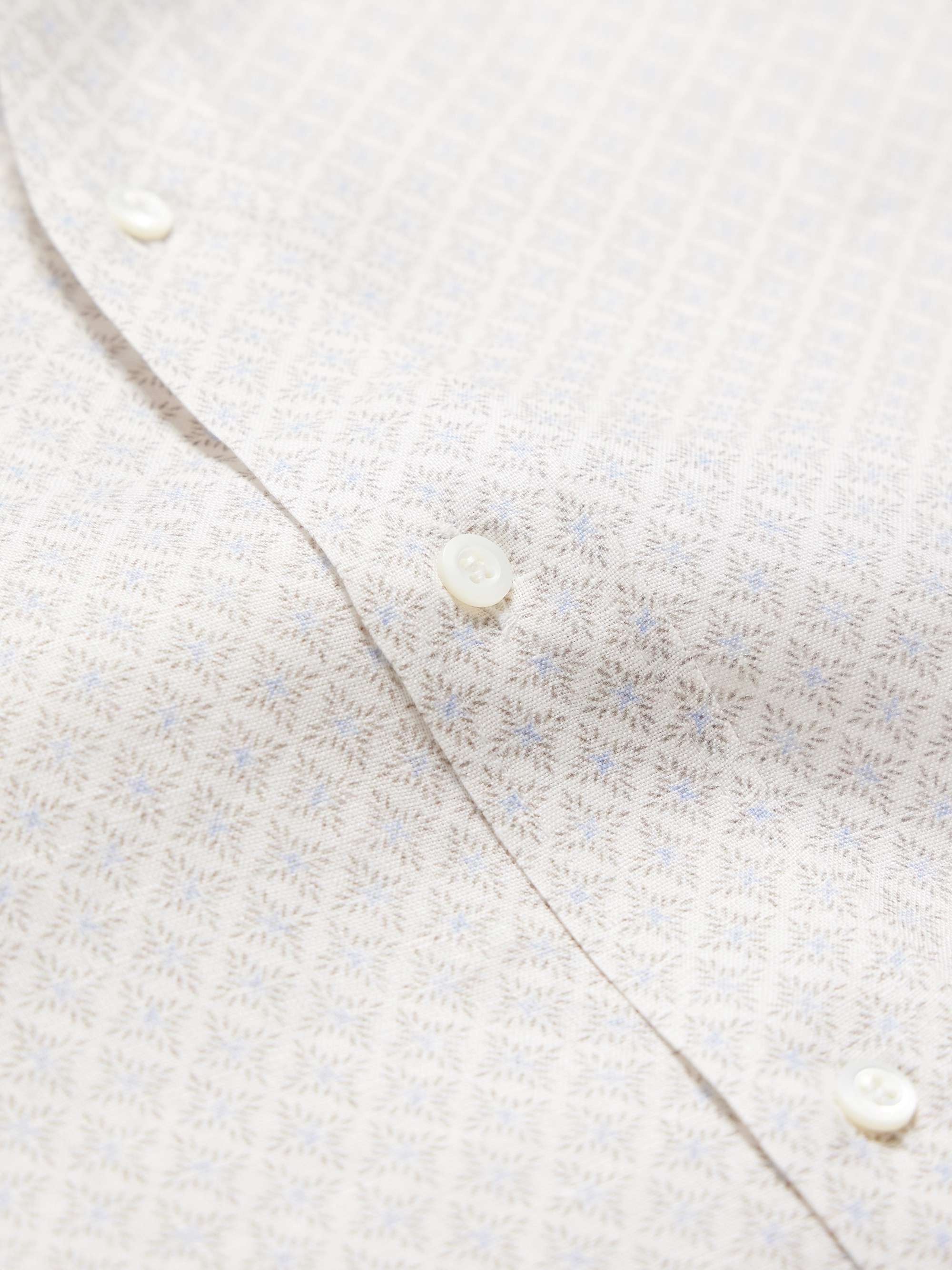 Slim-Fit Printed Linen Shirt view