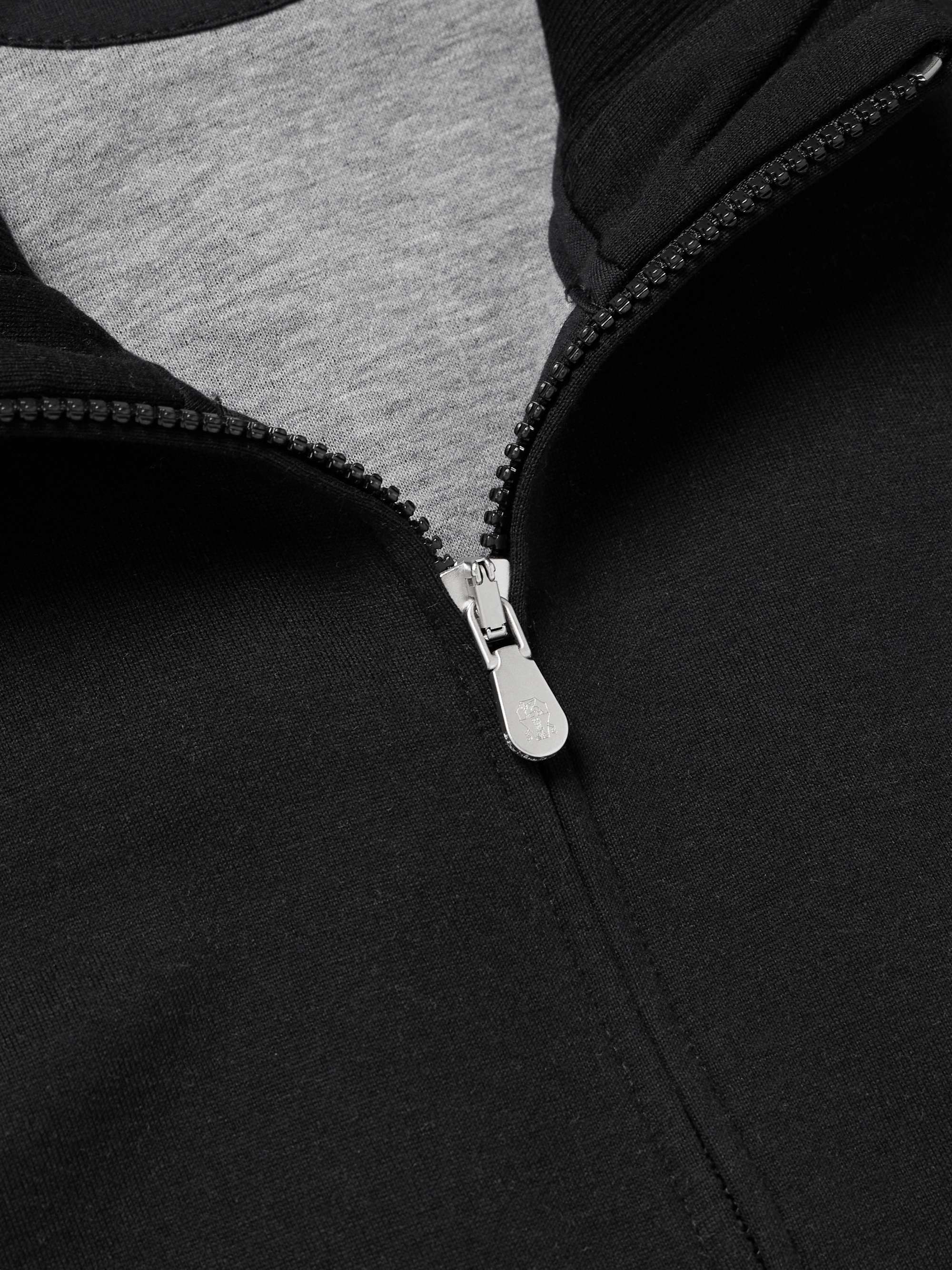 Cotton-Blend Jersey Zip-Up Sweatshirt view