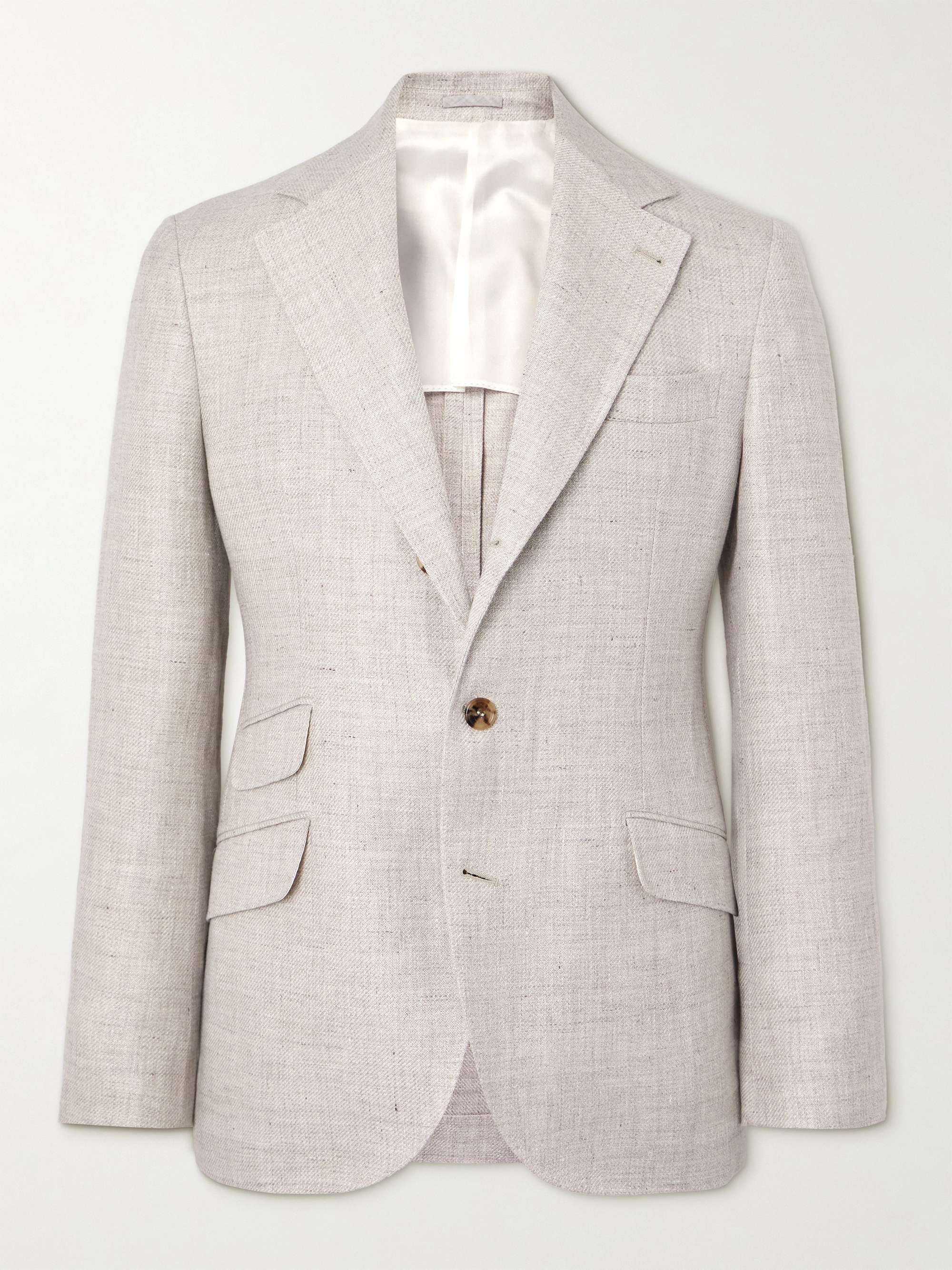 Linen, Wool and Silk-Blend Blazer view