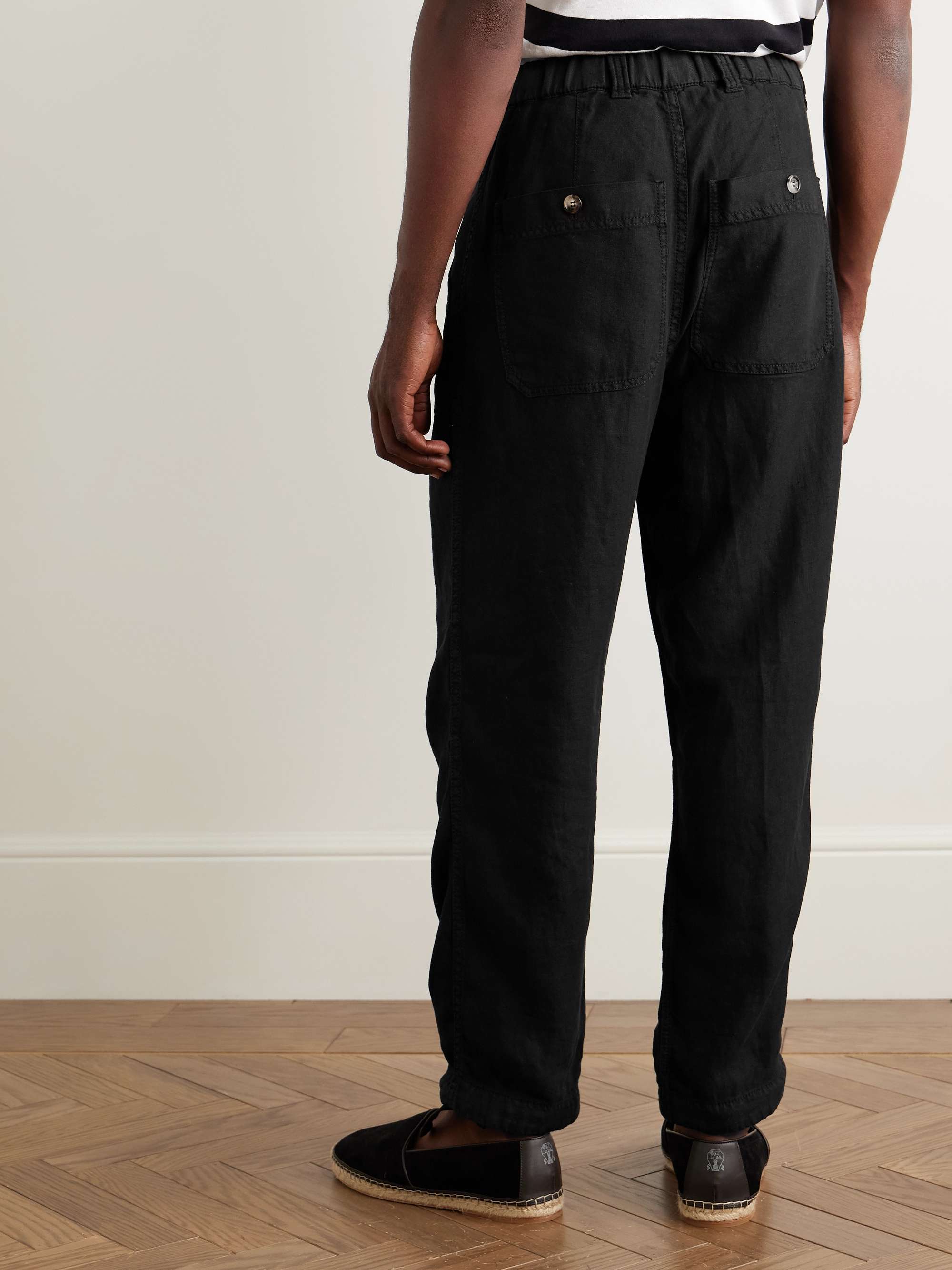 Tinto Wide-Leg Linen-Twill Trousers view