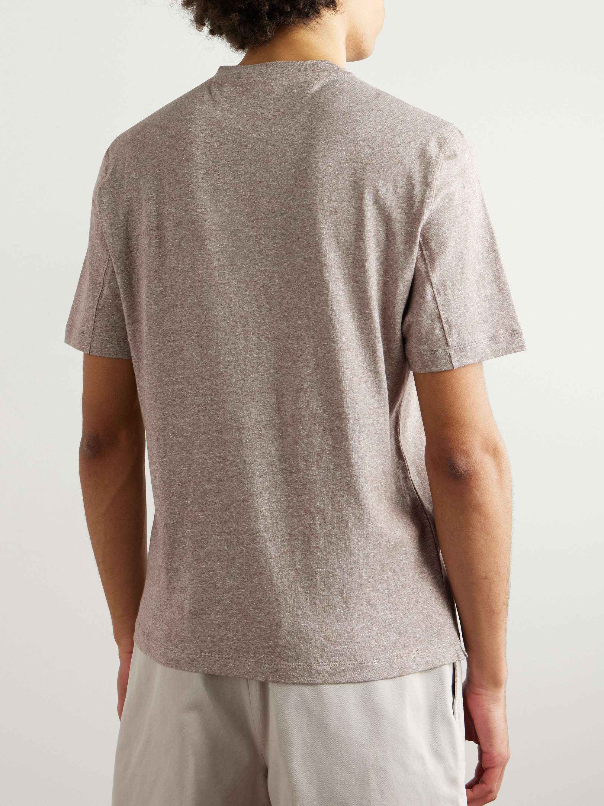 Slub Linen and Cotton-Blend Jersey T-Shirt view