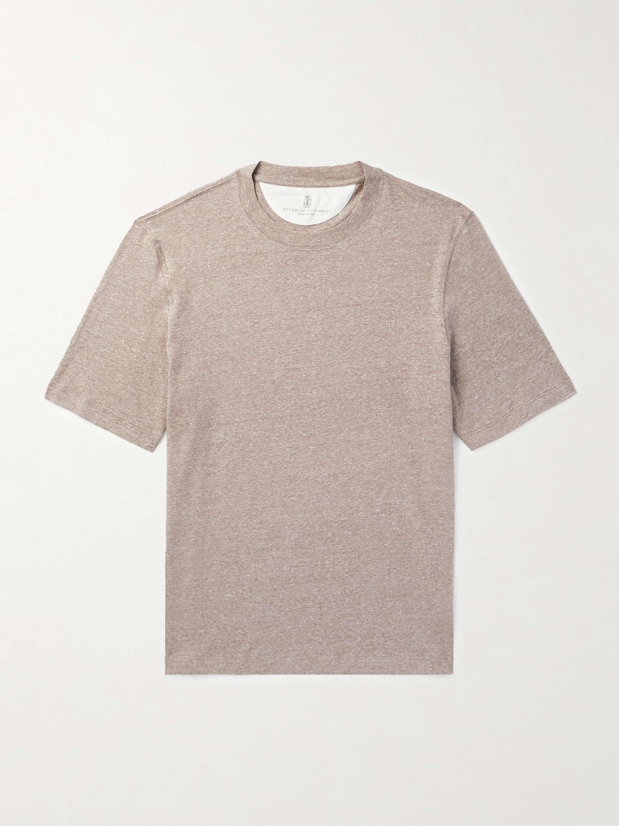 Slub Linen and Cotton-Blend Jersey T-Shirt view