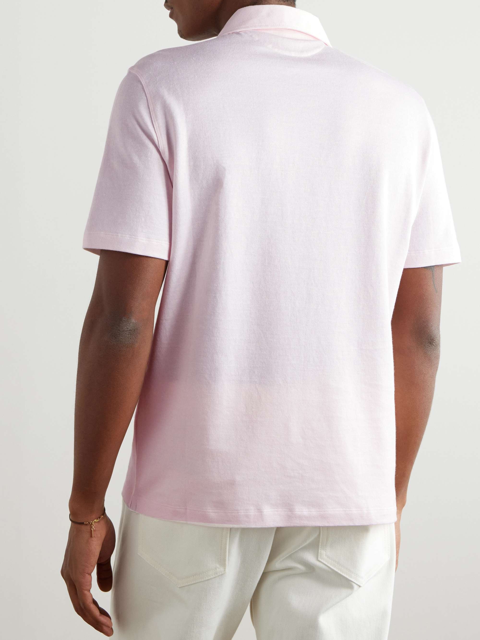 Linen and Cotton-Blend Polo Shirt view