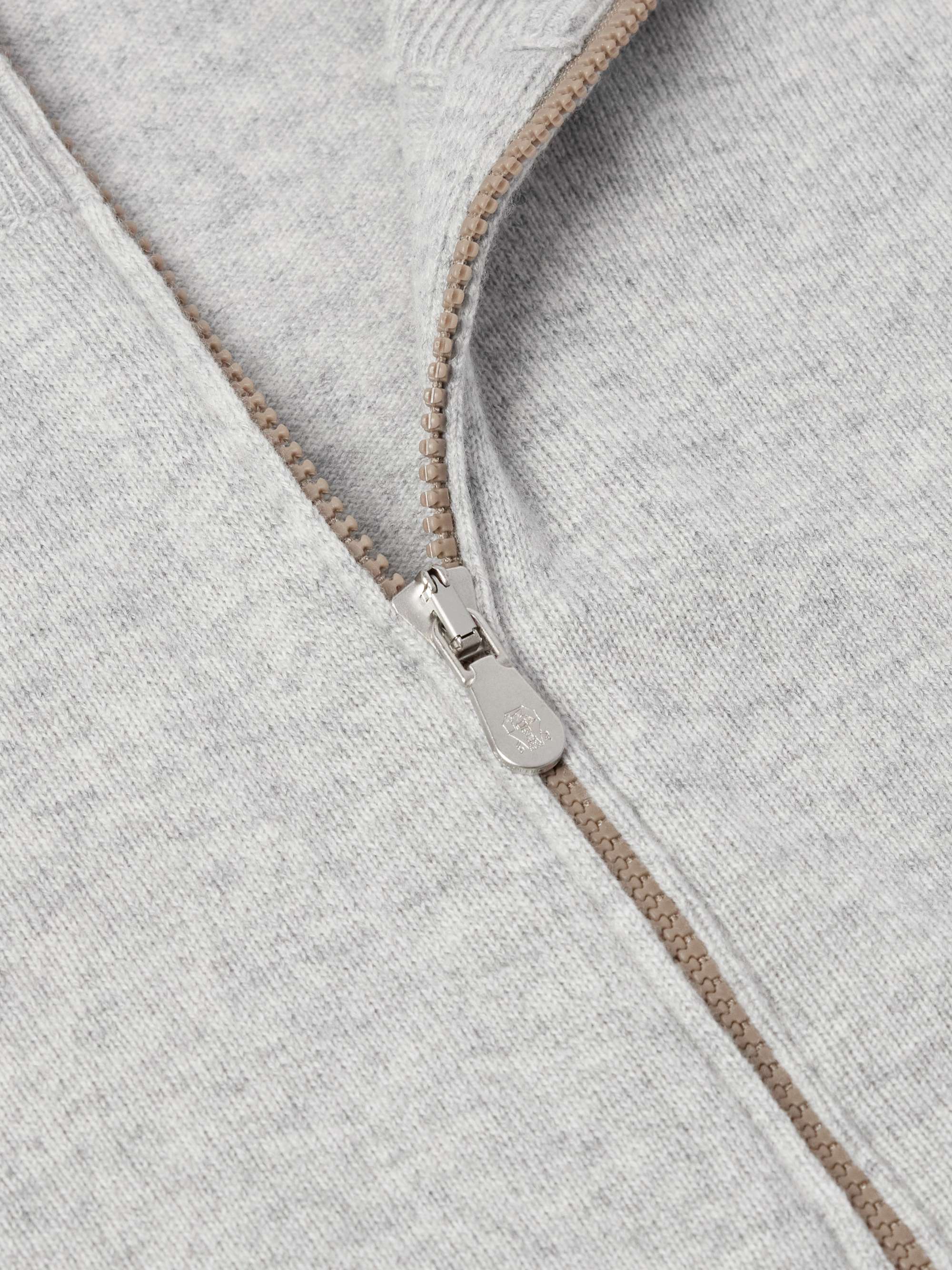 Cashmere Zip-Up Sweater view