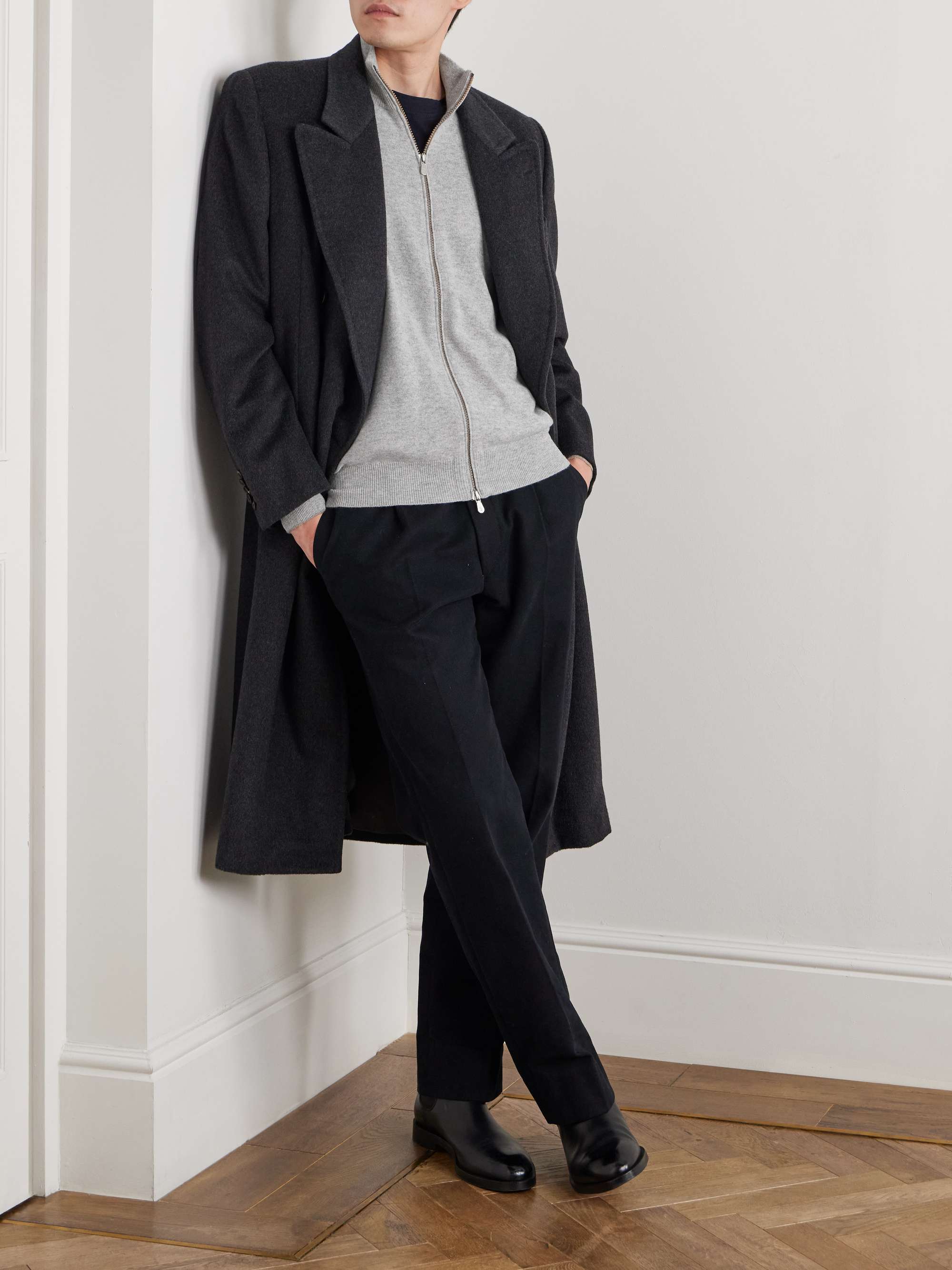 Cashmere Zip-Up Sweater view