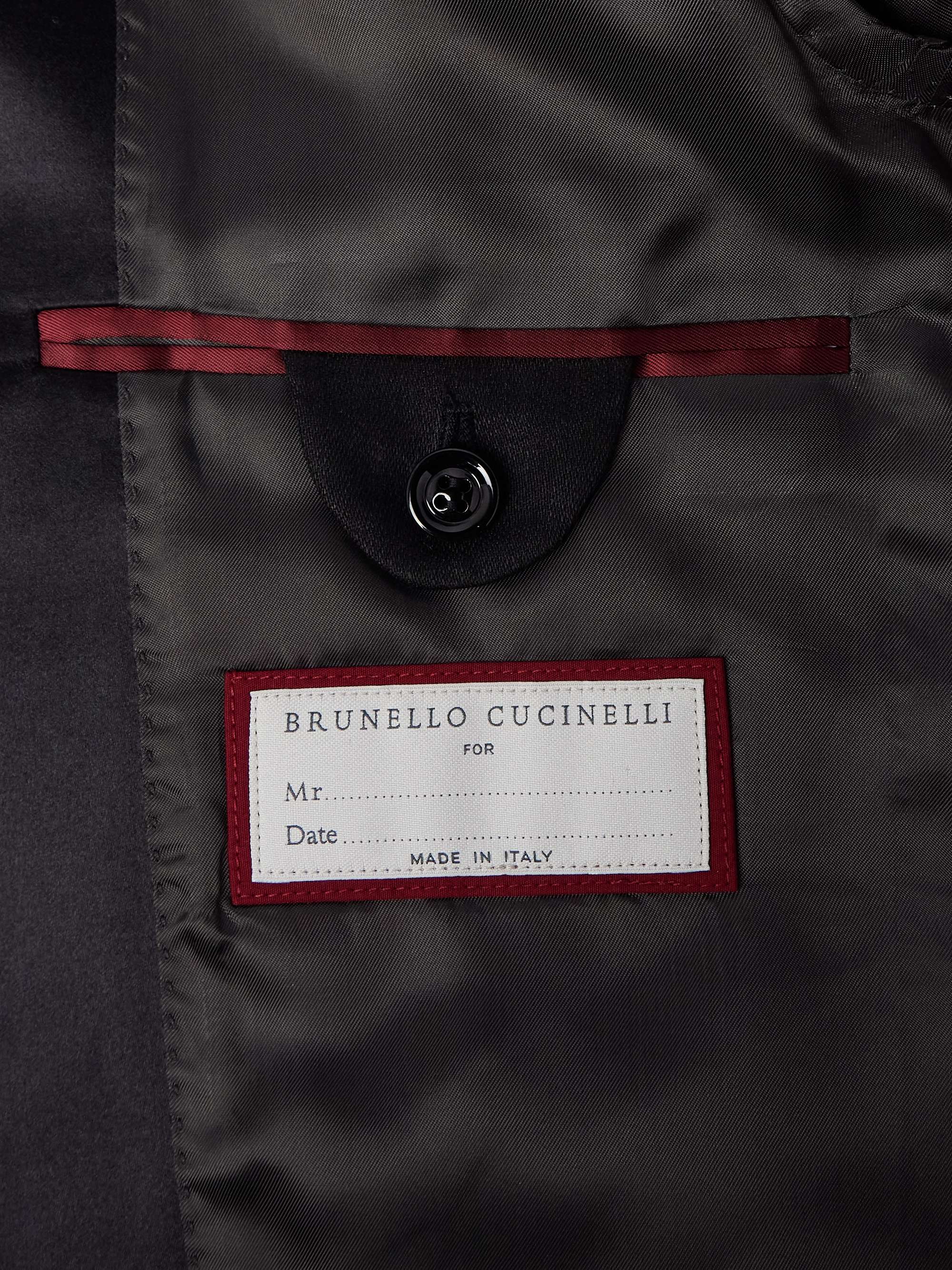 Satin-Trimmed Linen Tuxedo Jacket view