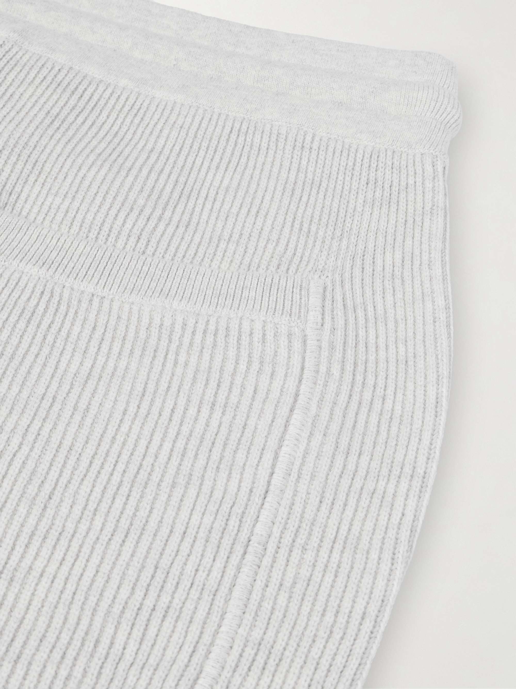 Tapered Ribbed Cotton Sweatpants view