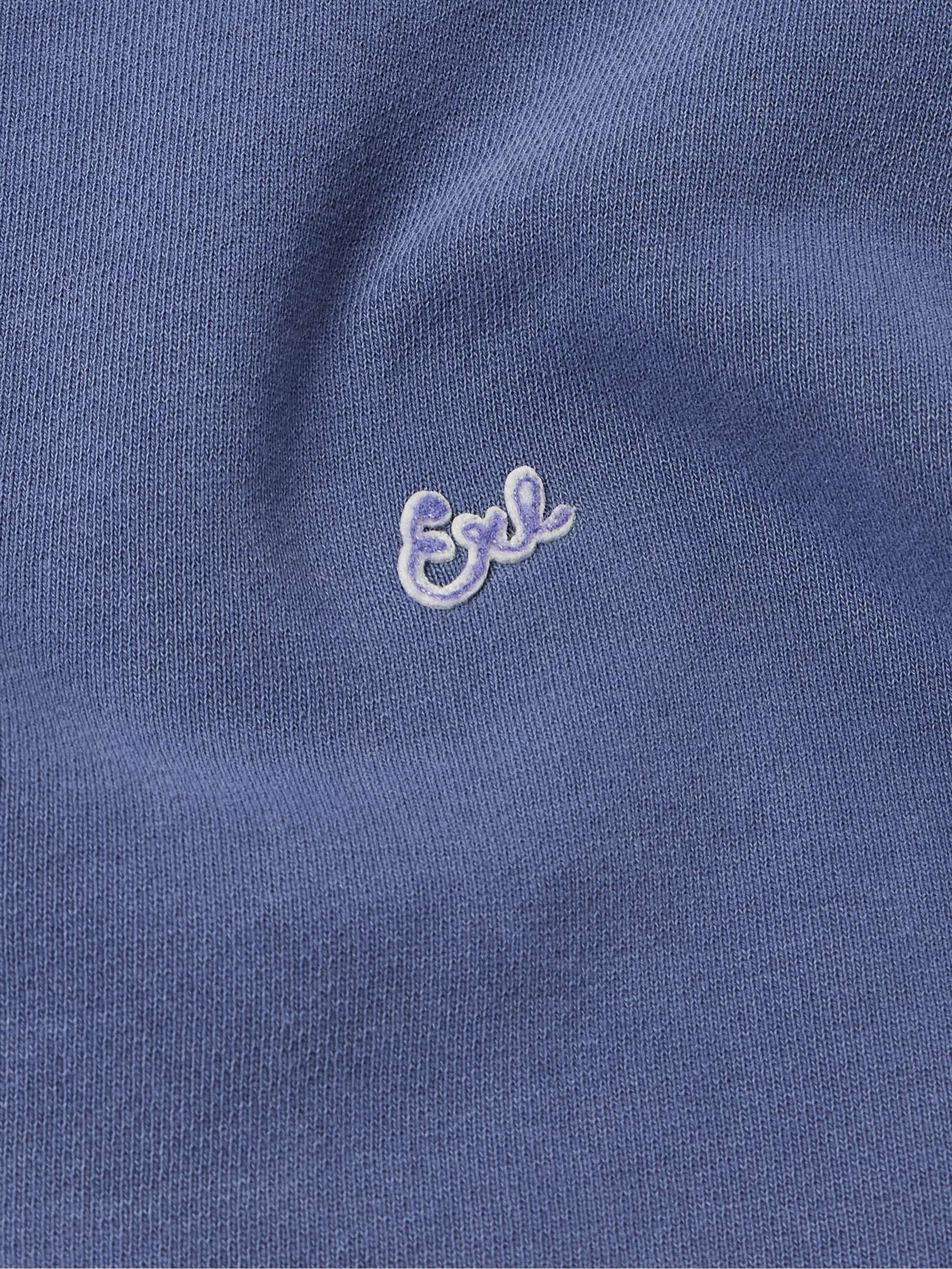 Cropped Logo-Embroidered Cotton-Jersey Sweatshirt view