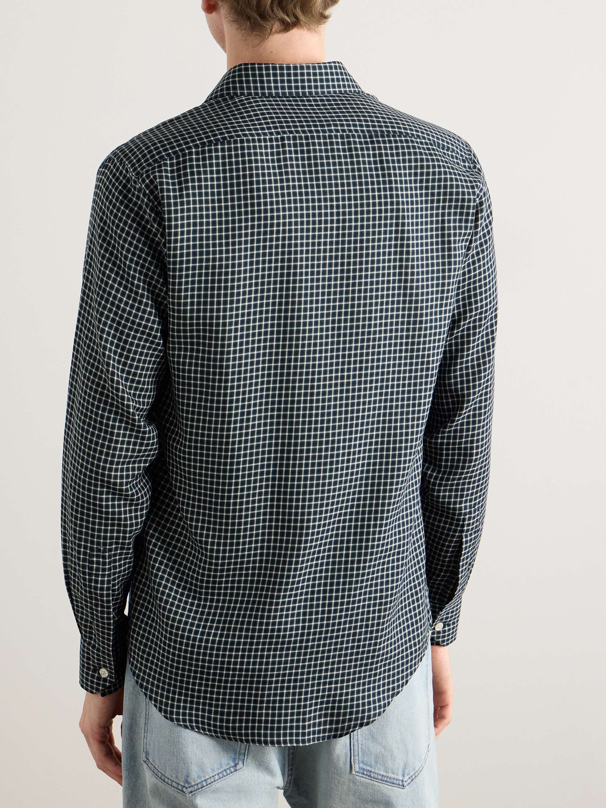 Logo-Embroidered Checked Cotton Shirt view