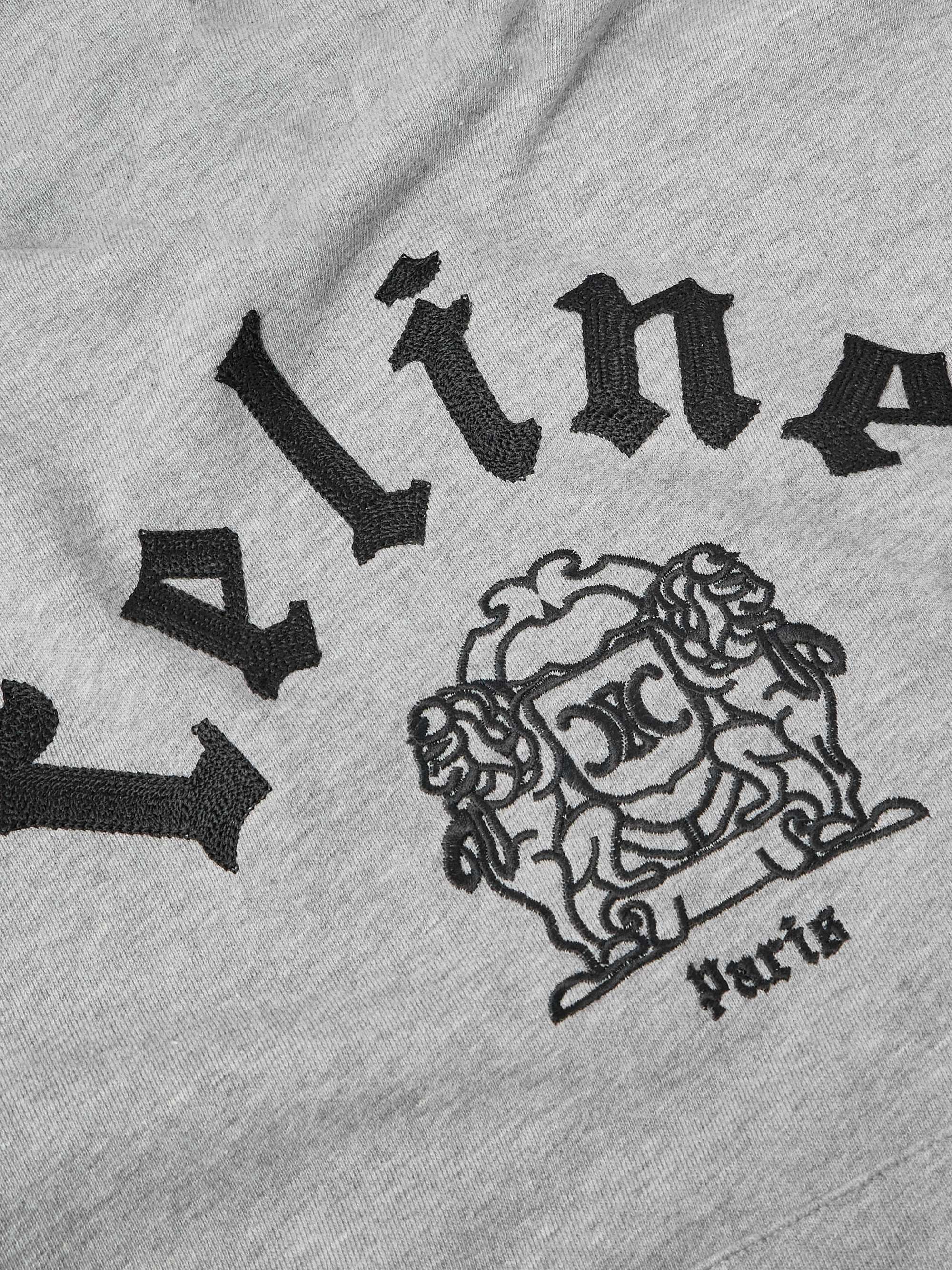 Cropped Logo-Embroidered Cotton-Jersey Hoodie view