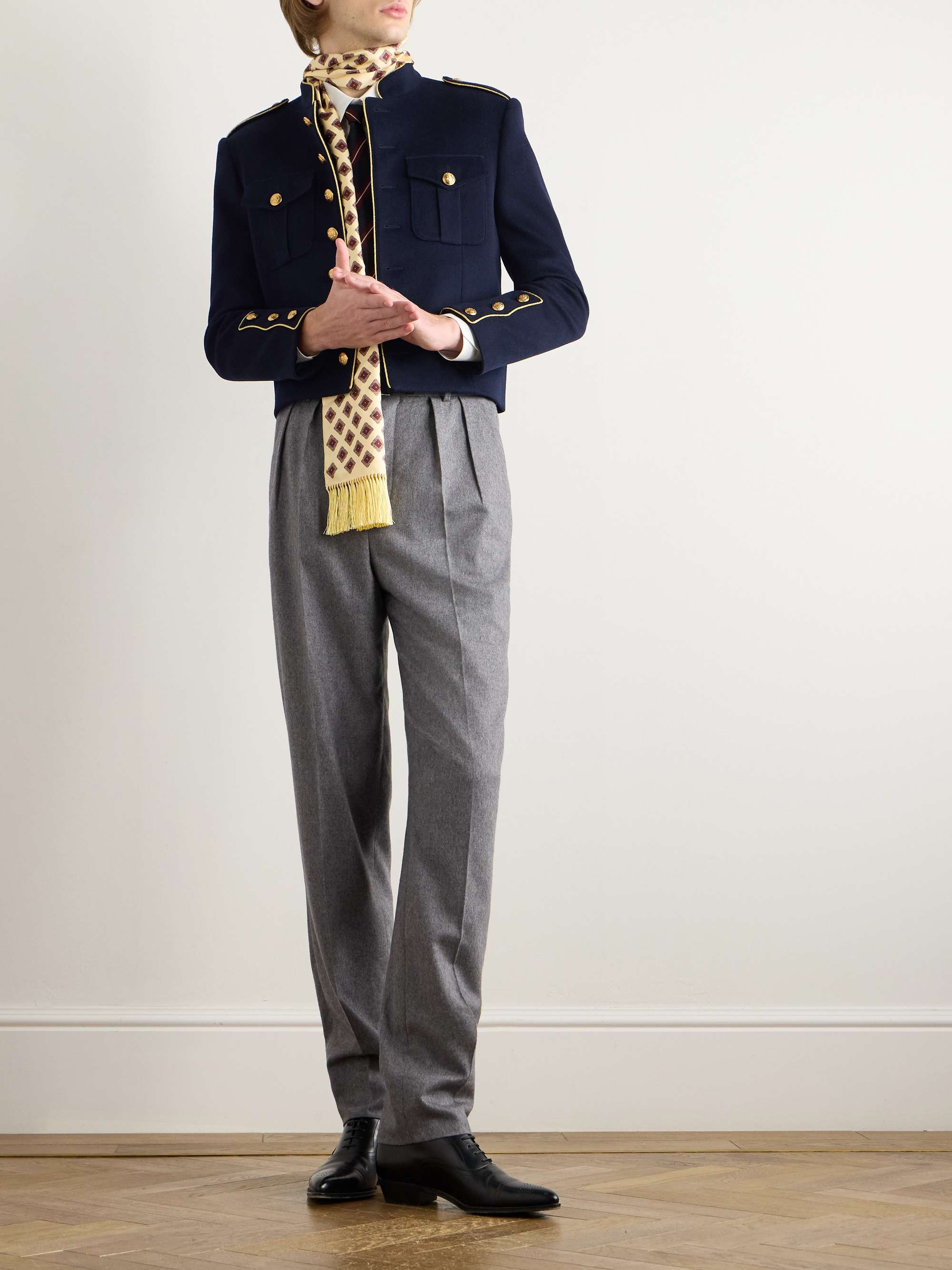 Spencer Piped Wool-Felt Jacket view
