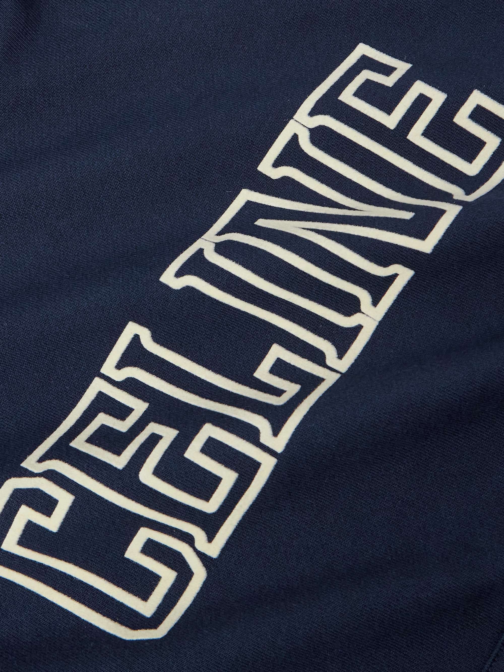 Logo-Flocked Striped Cotton-Jersey Hoodie view