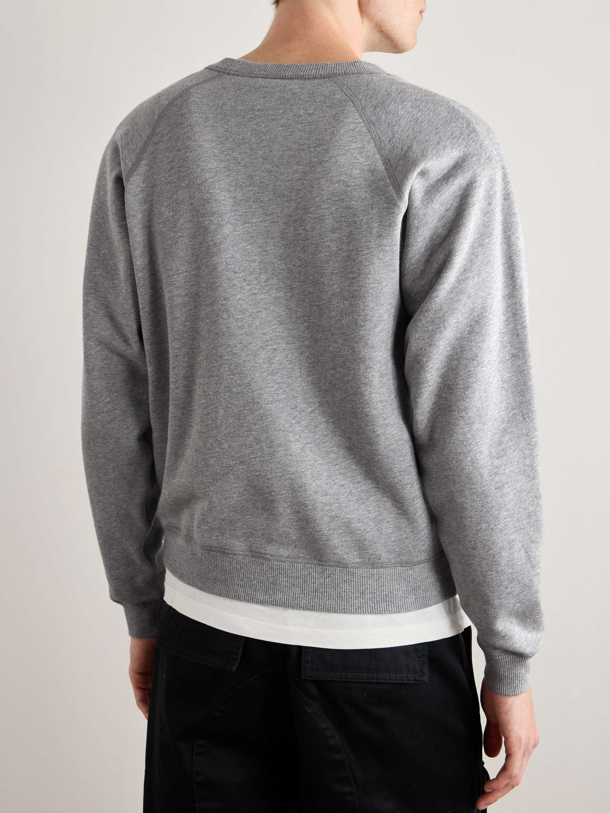 Cropped Logo-Print Cotton-Jersey Sweatshirt view