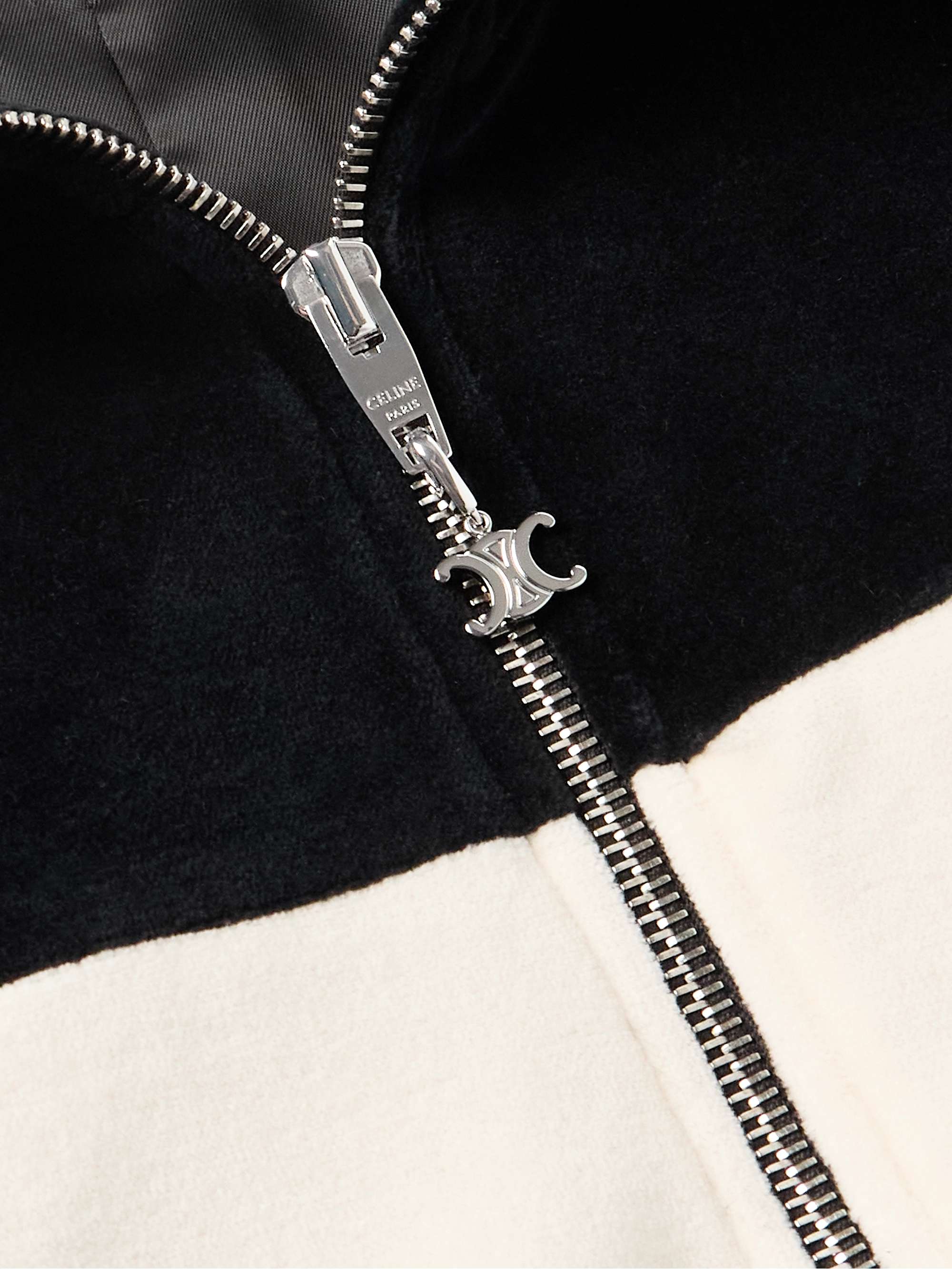 Logo-Embroidered Cotton-Blend Velour Track Jacket view