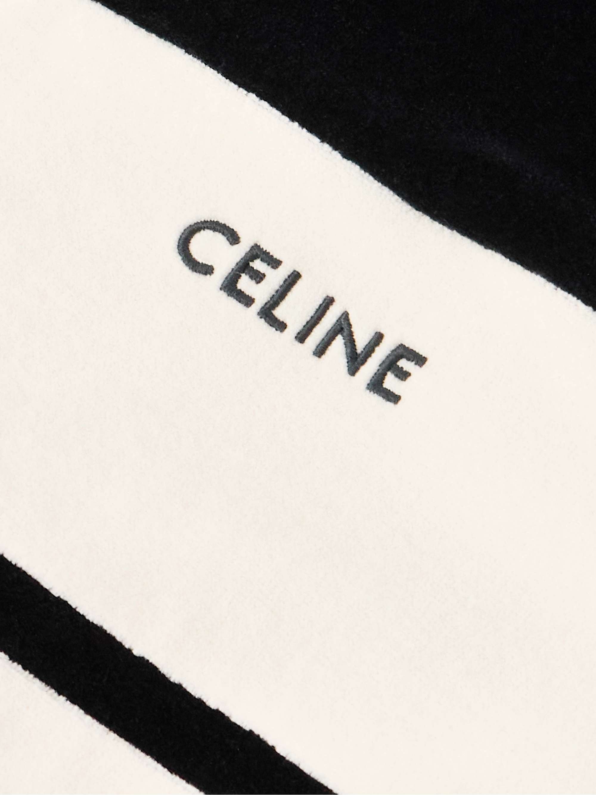 Logo-Embroidered Cotton-Blend Velour Track Jacket view