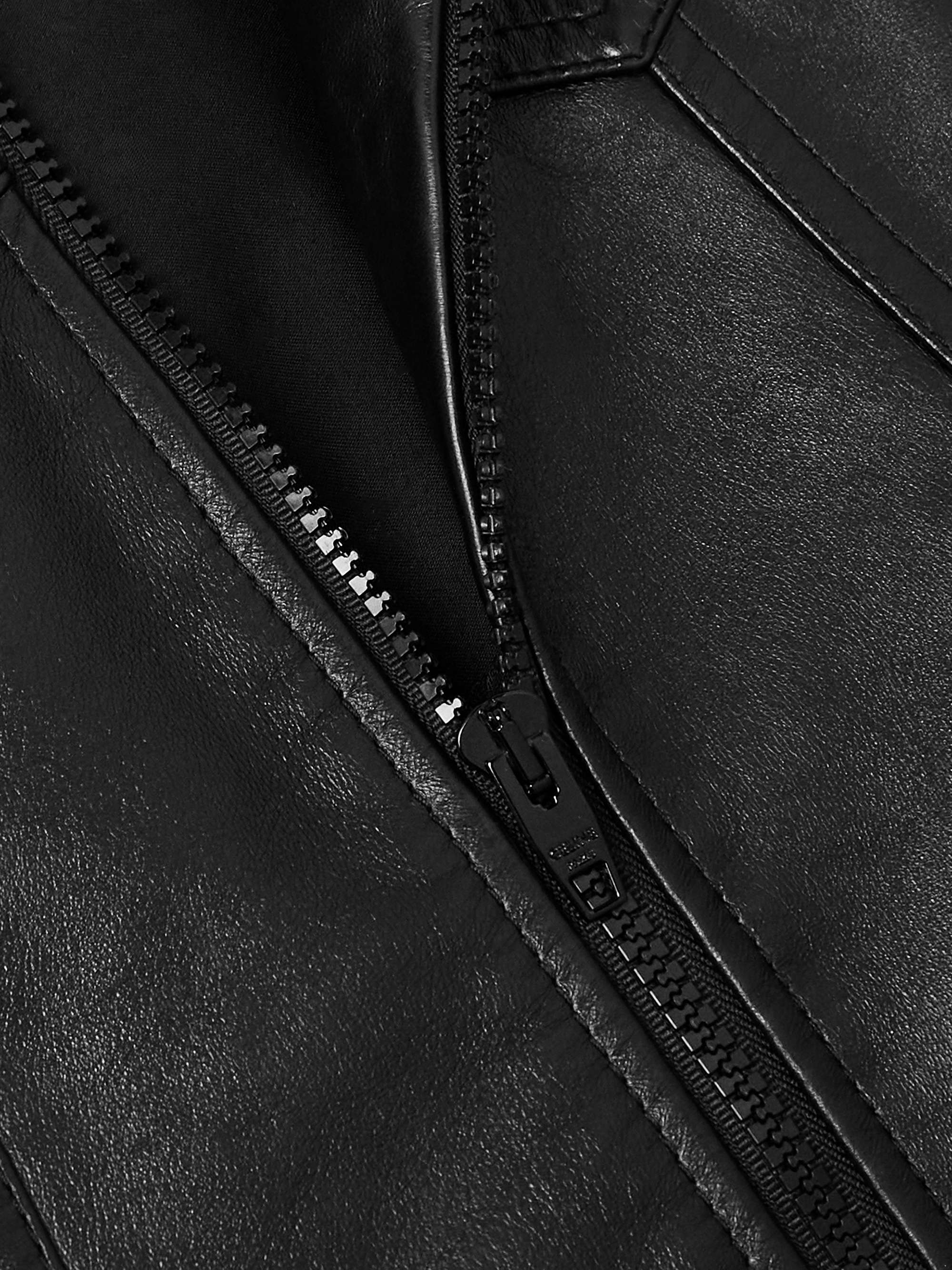 Panelled Leather Jacket view