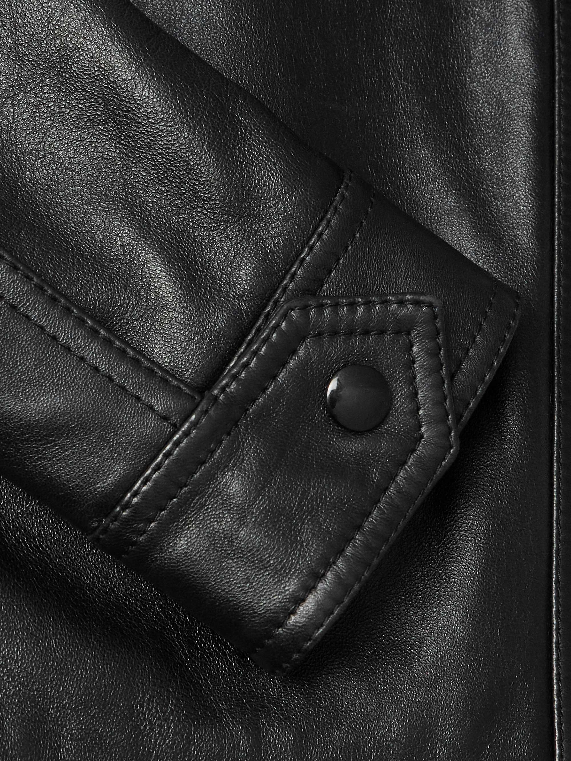 Panelled Leather Jacket view