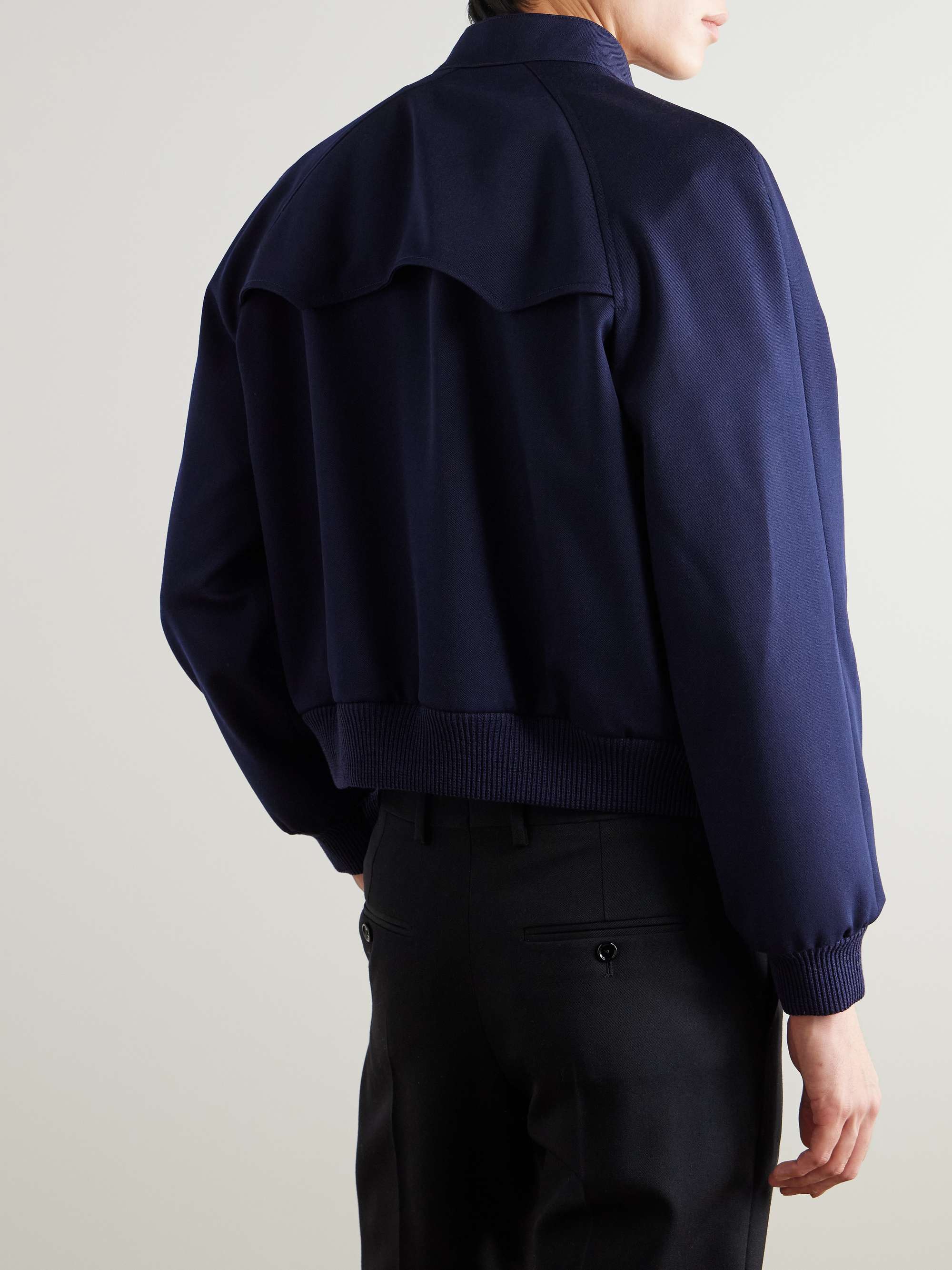 Embroidered Wool-Twill Blouson Jacket view