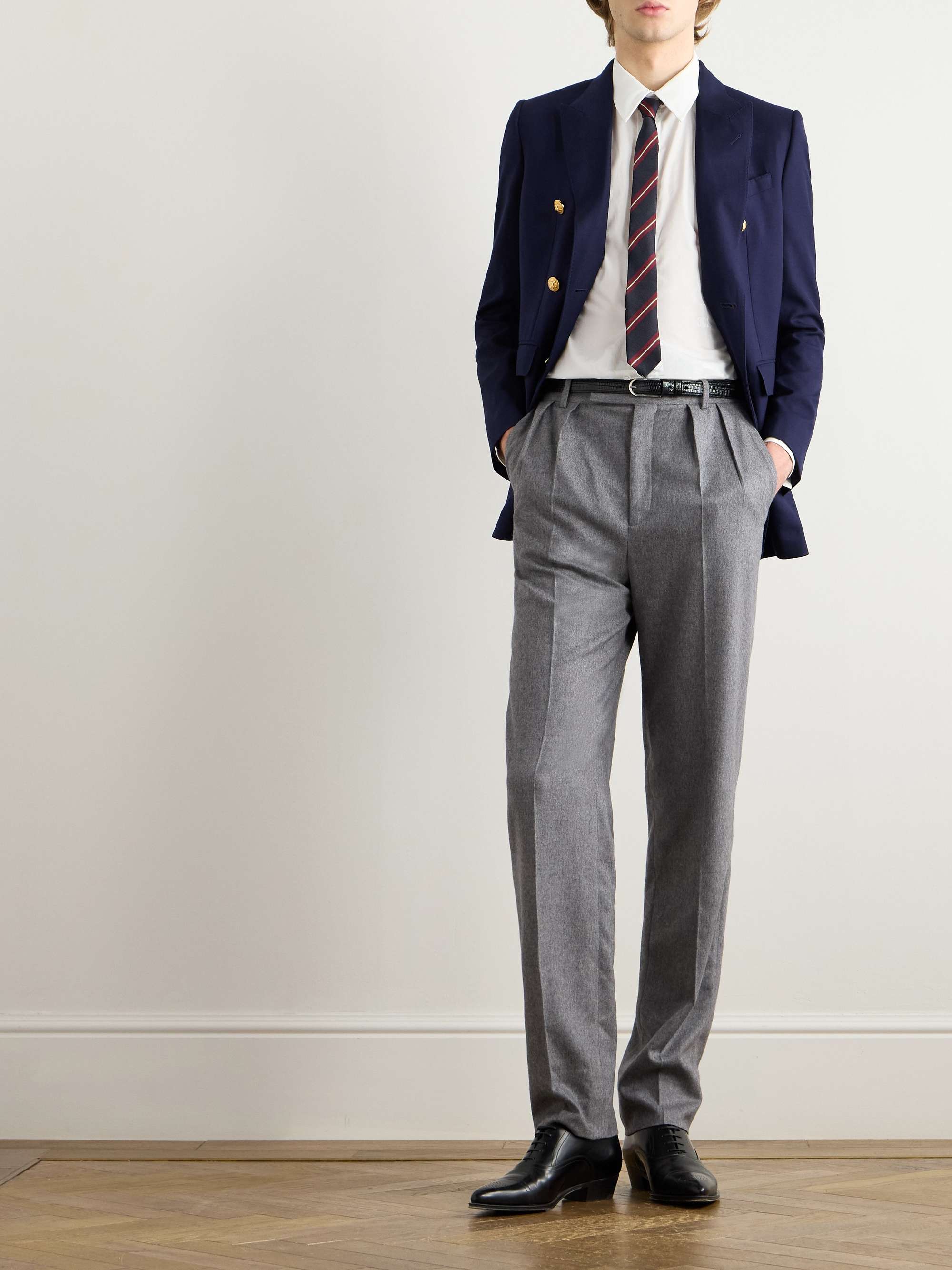Camden Double-Breasted Gabardine Blazer view