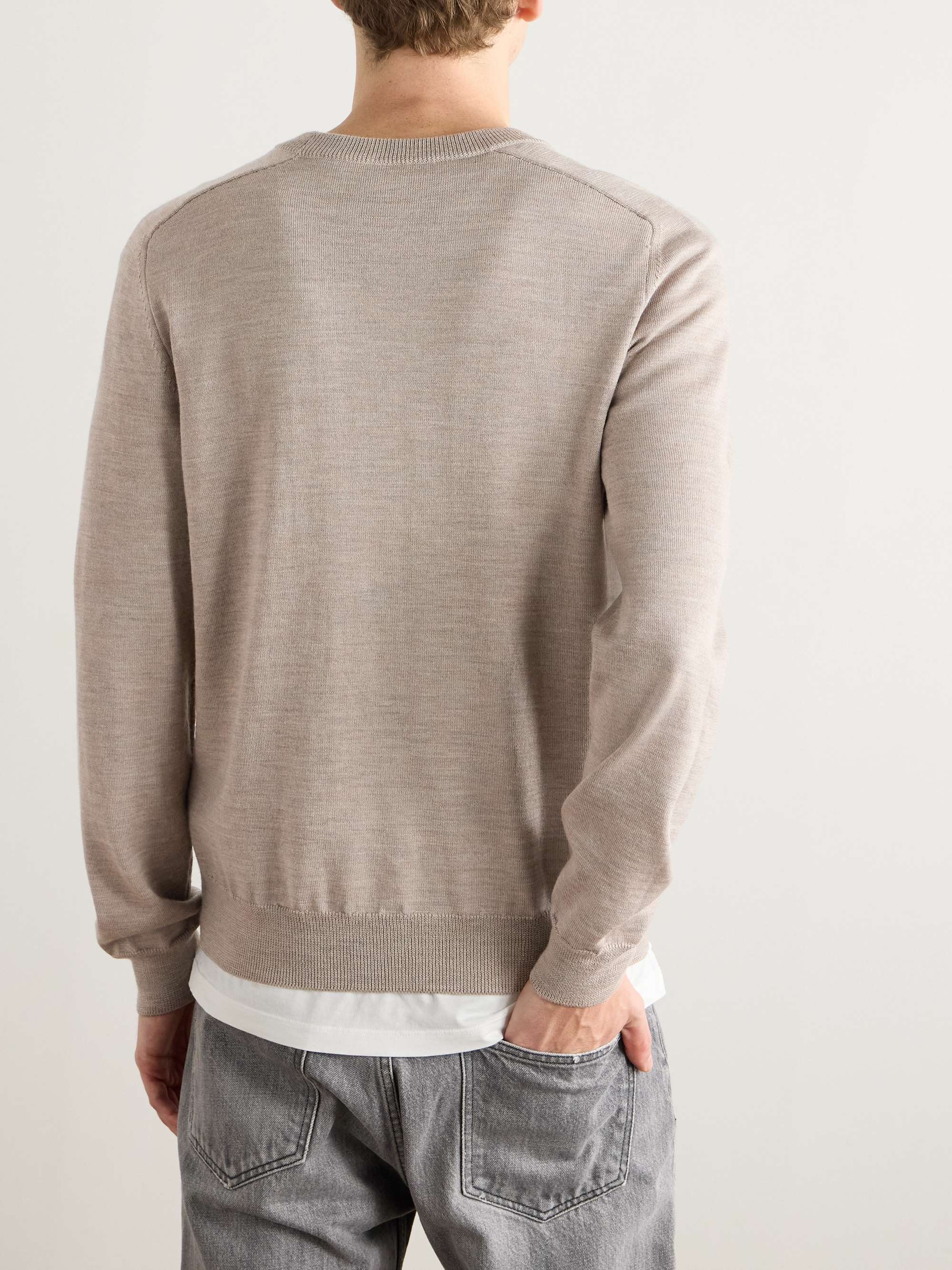 Triomphe Logo-Embroidered Wool Sweater view