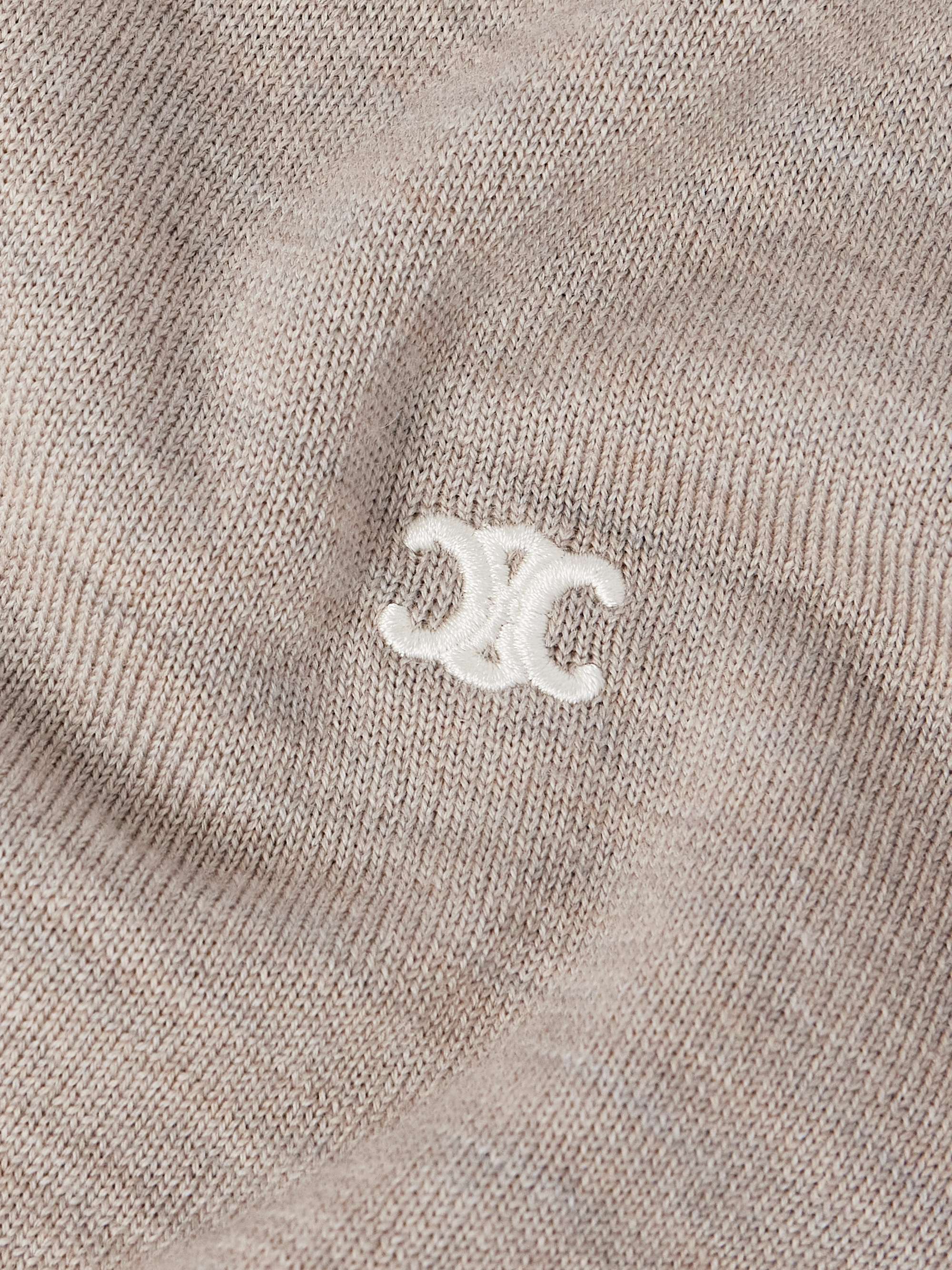 Triomphe Logo-Embroidered Wool Sweater view