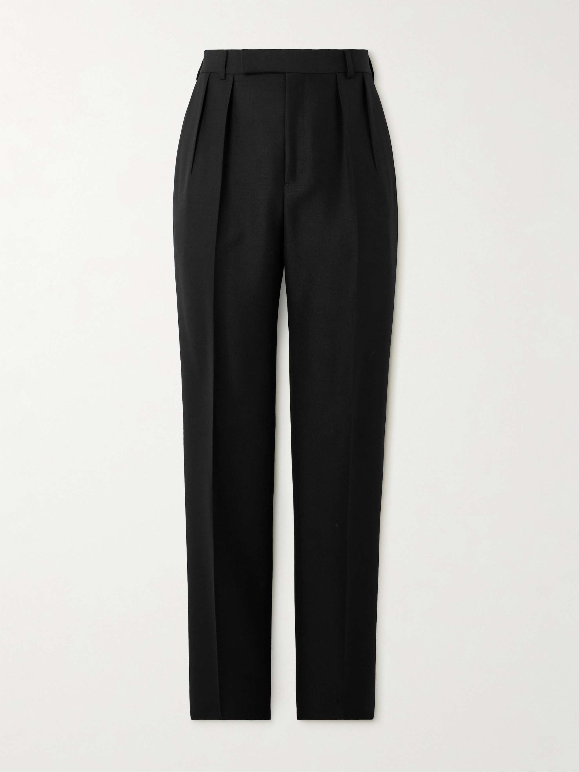 Keith Slim-Fit Pleated Wool and Mohair-Blend Twill Trousers view