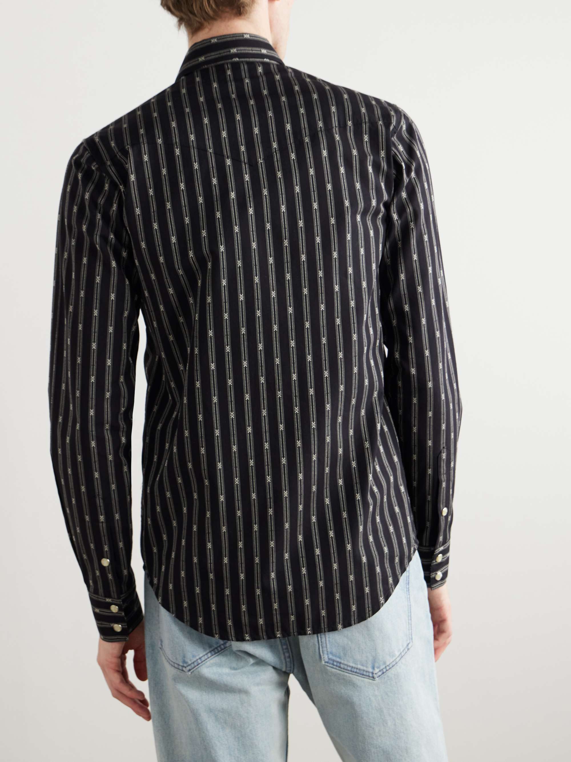 Triomphe Slim-Fit Striped Cotton Western Shirt view