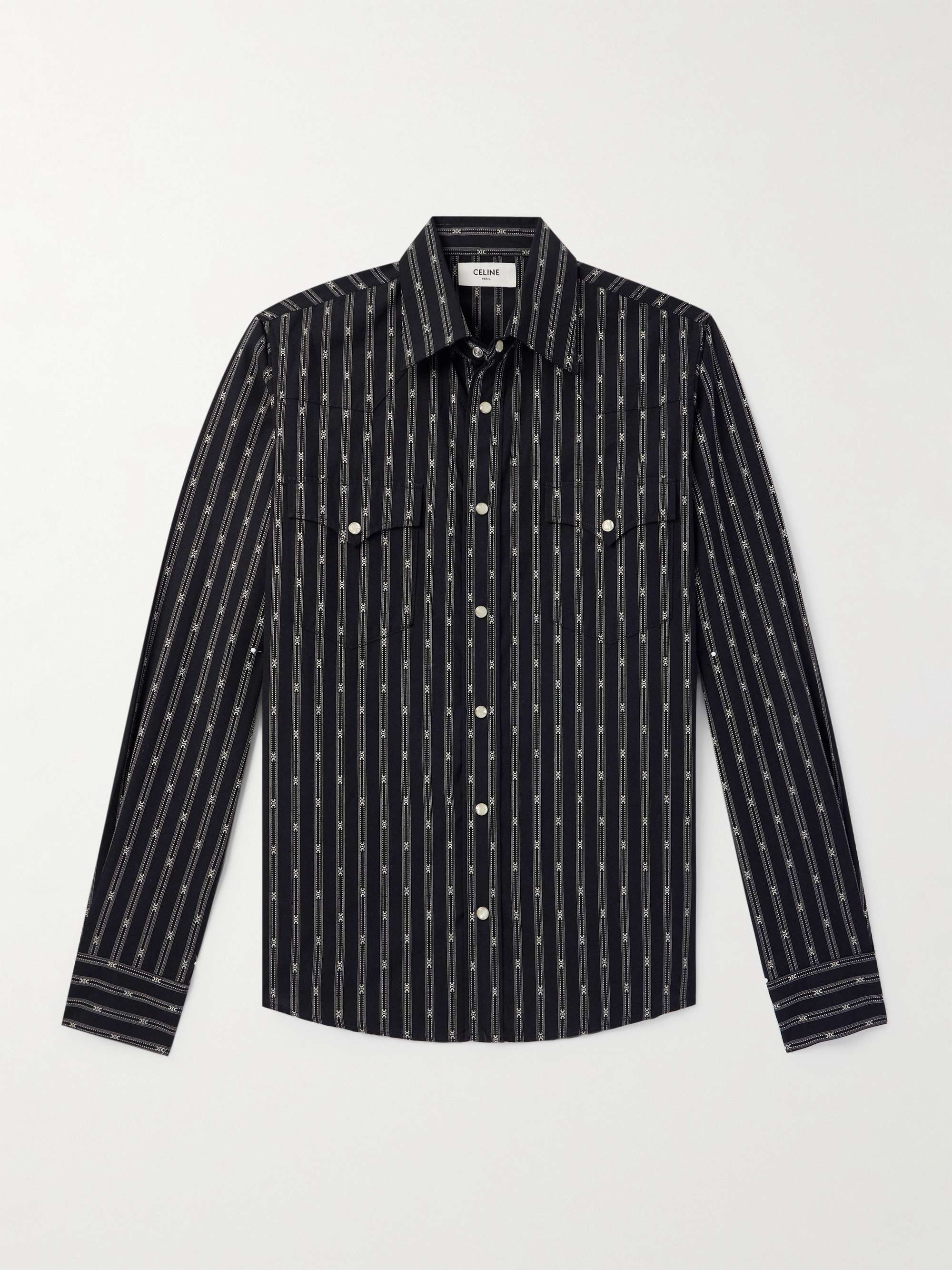 Triomphe Slim-Fit Striped Cotton Western Shirt view