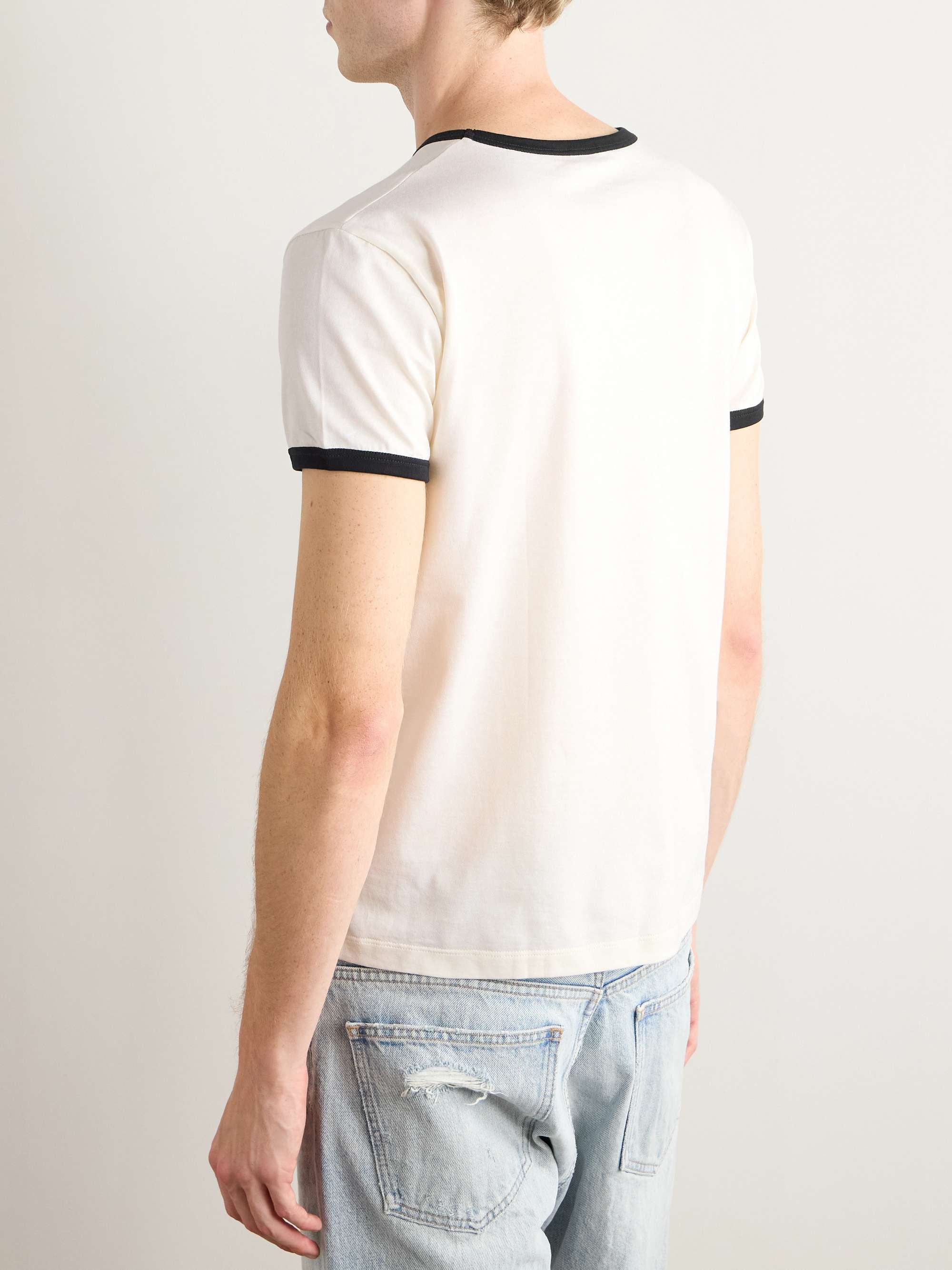 Cropped Logo-Appliquéd Cotton-Jersey T-Shirt view