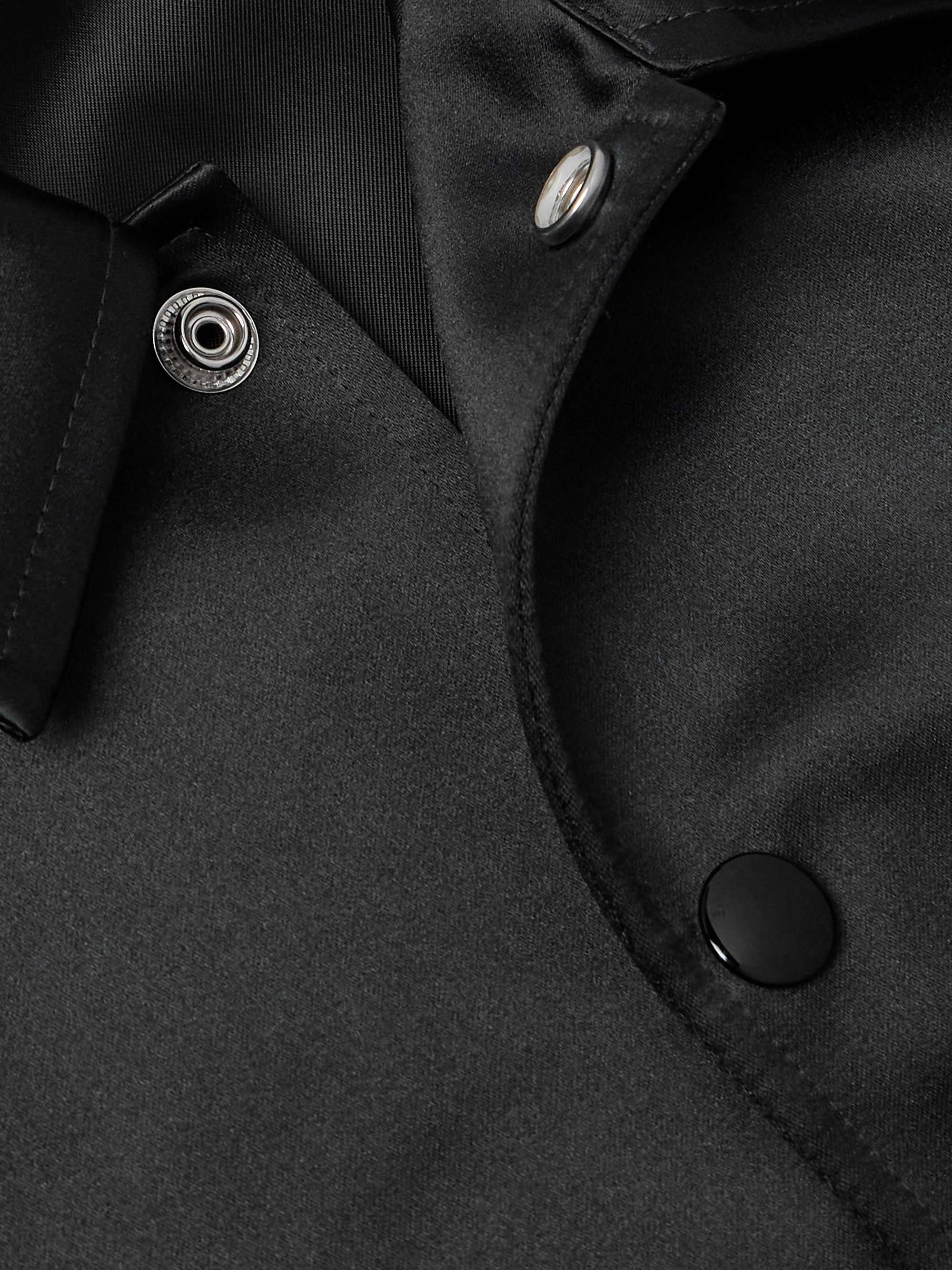 Teddy Logo-Embroidered Satin Varsity Jacket view