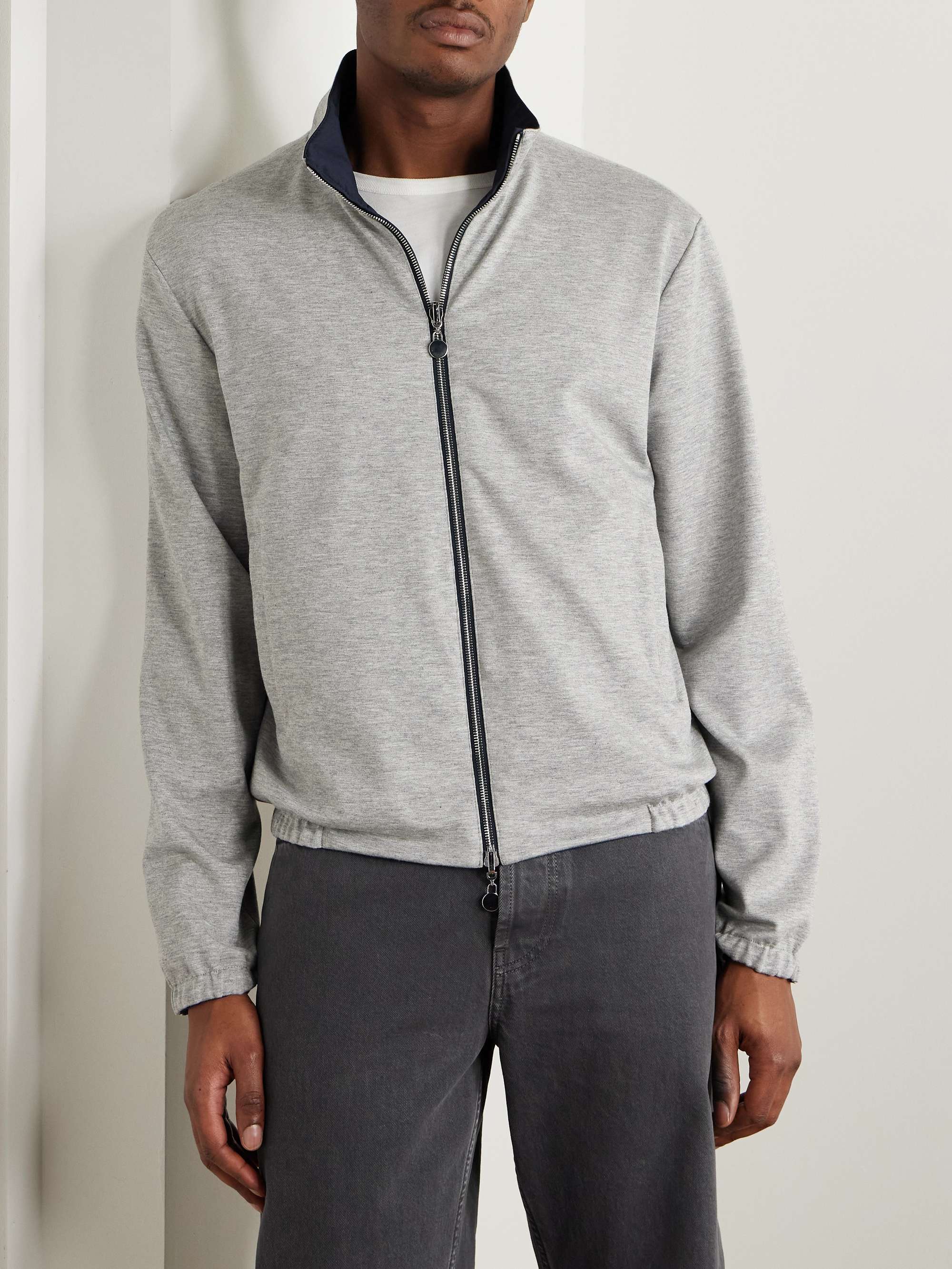 Reversible Jersey and Tech-Shell Blouson Jacket view