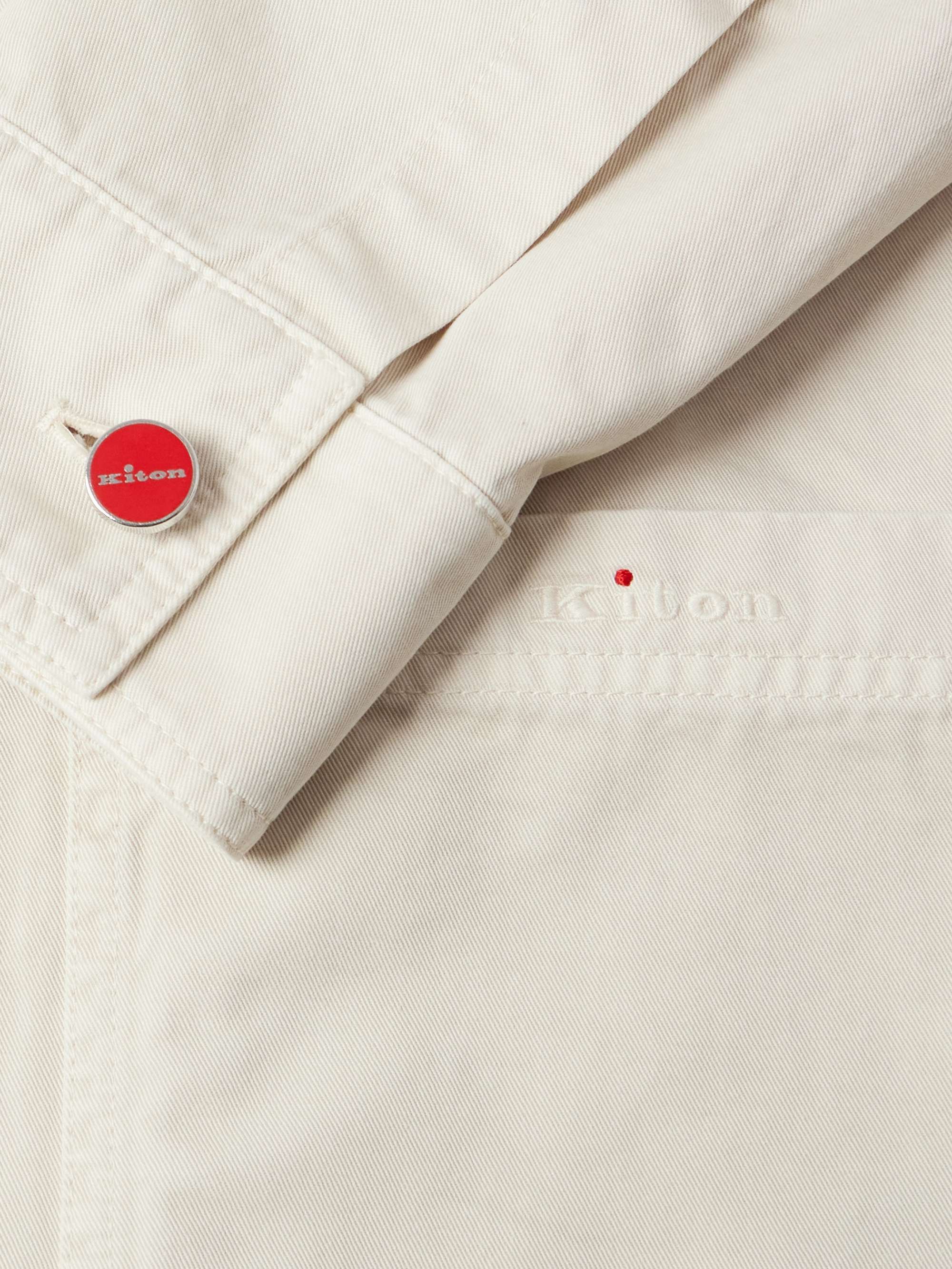 Logo-Embroidered Cotton-Twill Overshirt view