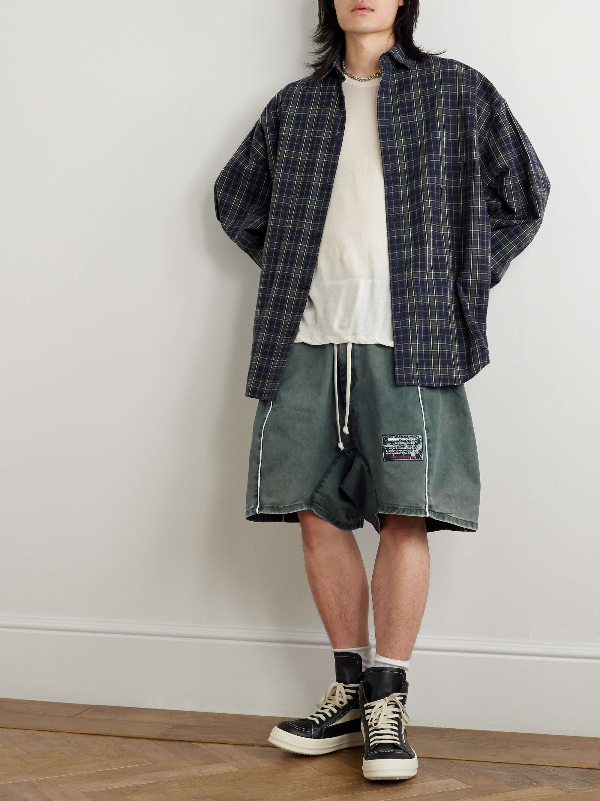 Father Pontius Wide-Leg Belted Cotton Shorts view
