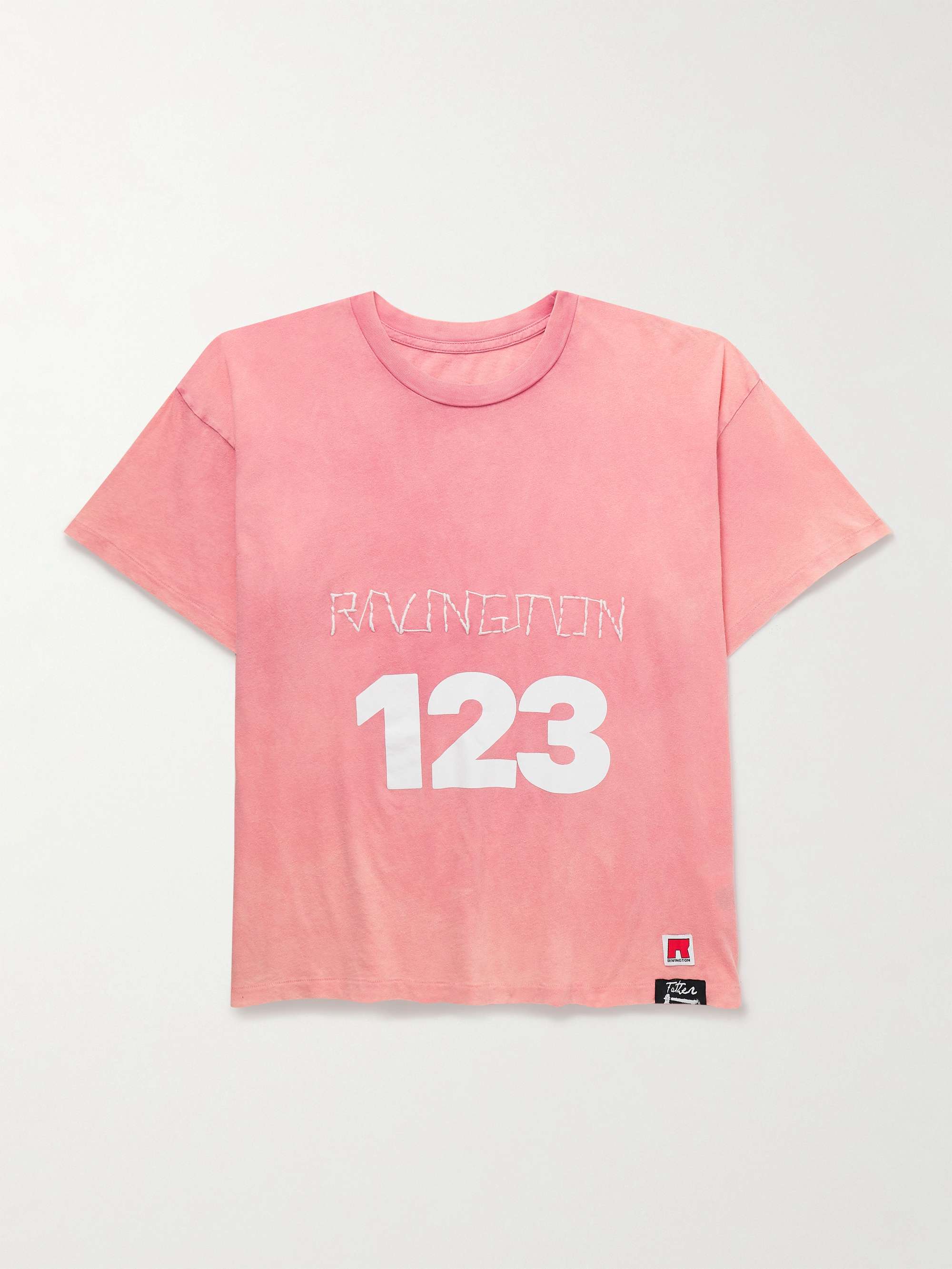 Logo-Print Embroidered Cotton-Jersey T-Shirt view