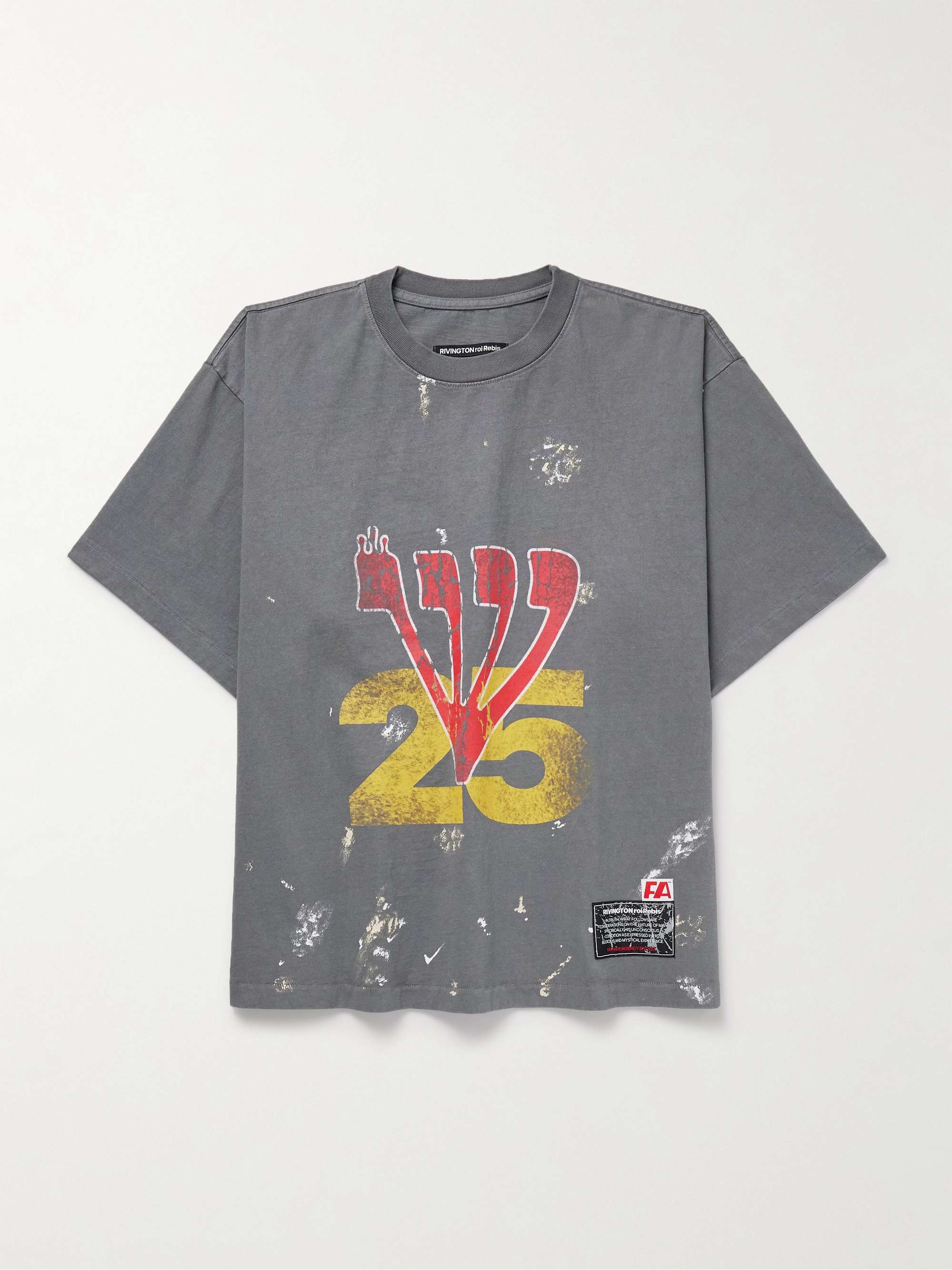 Love Stuff Paint-Splattered Logo-Print Cotton-Jersey T-Shirt view
